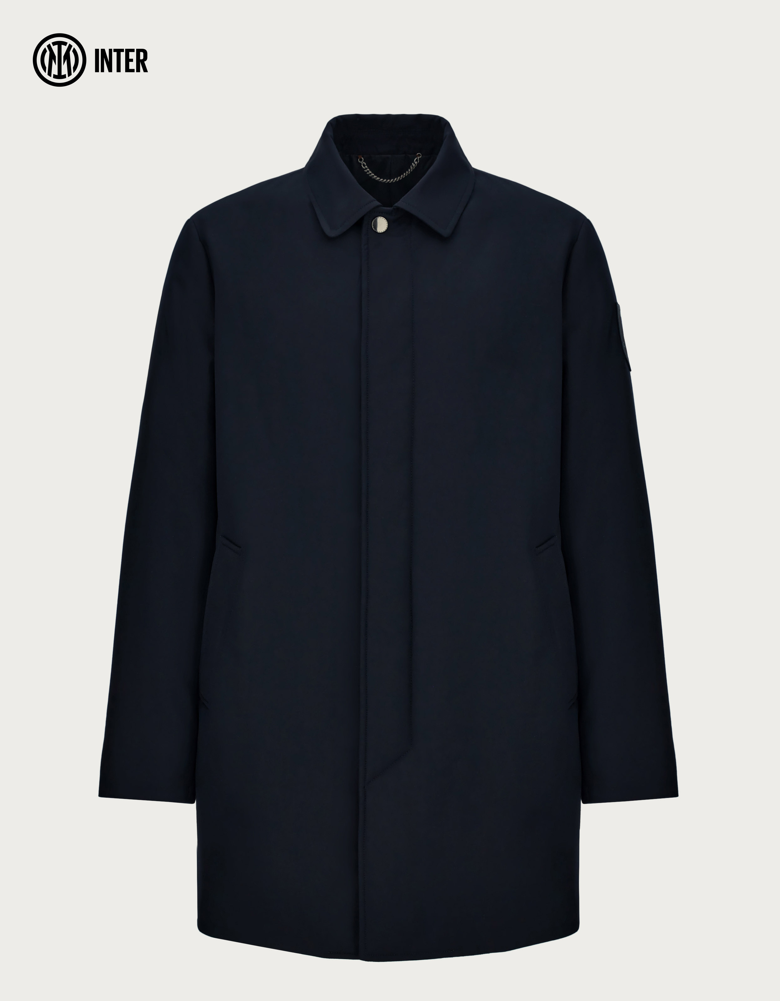 Car coat in a blue viscose blend - Inter collection 