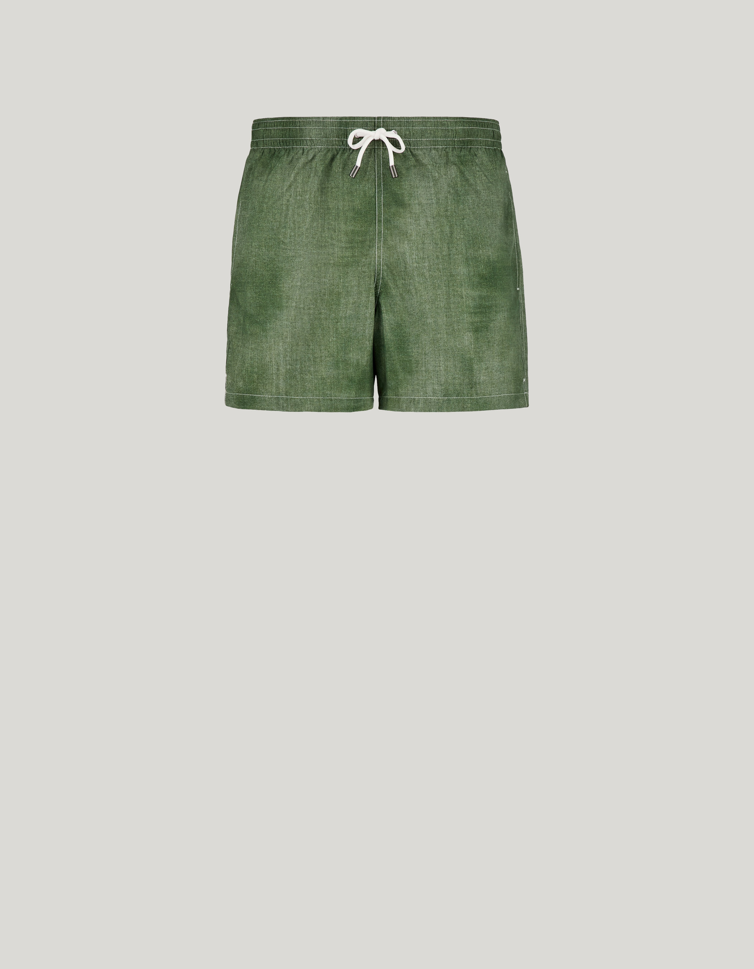 Printed fabric effect boxer shorts in green 