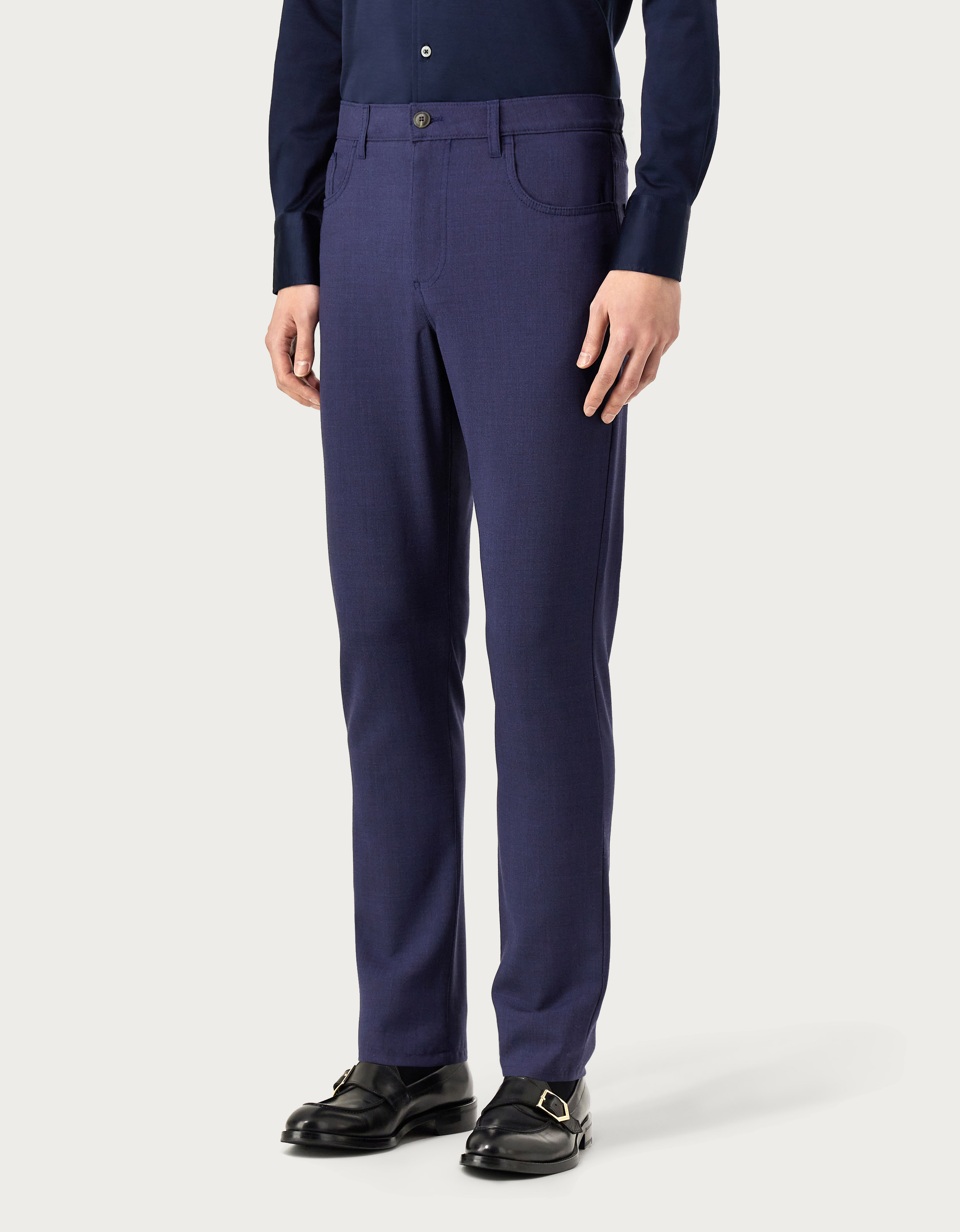 Pure wool pants in blue - Impeccabile