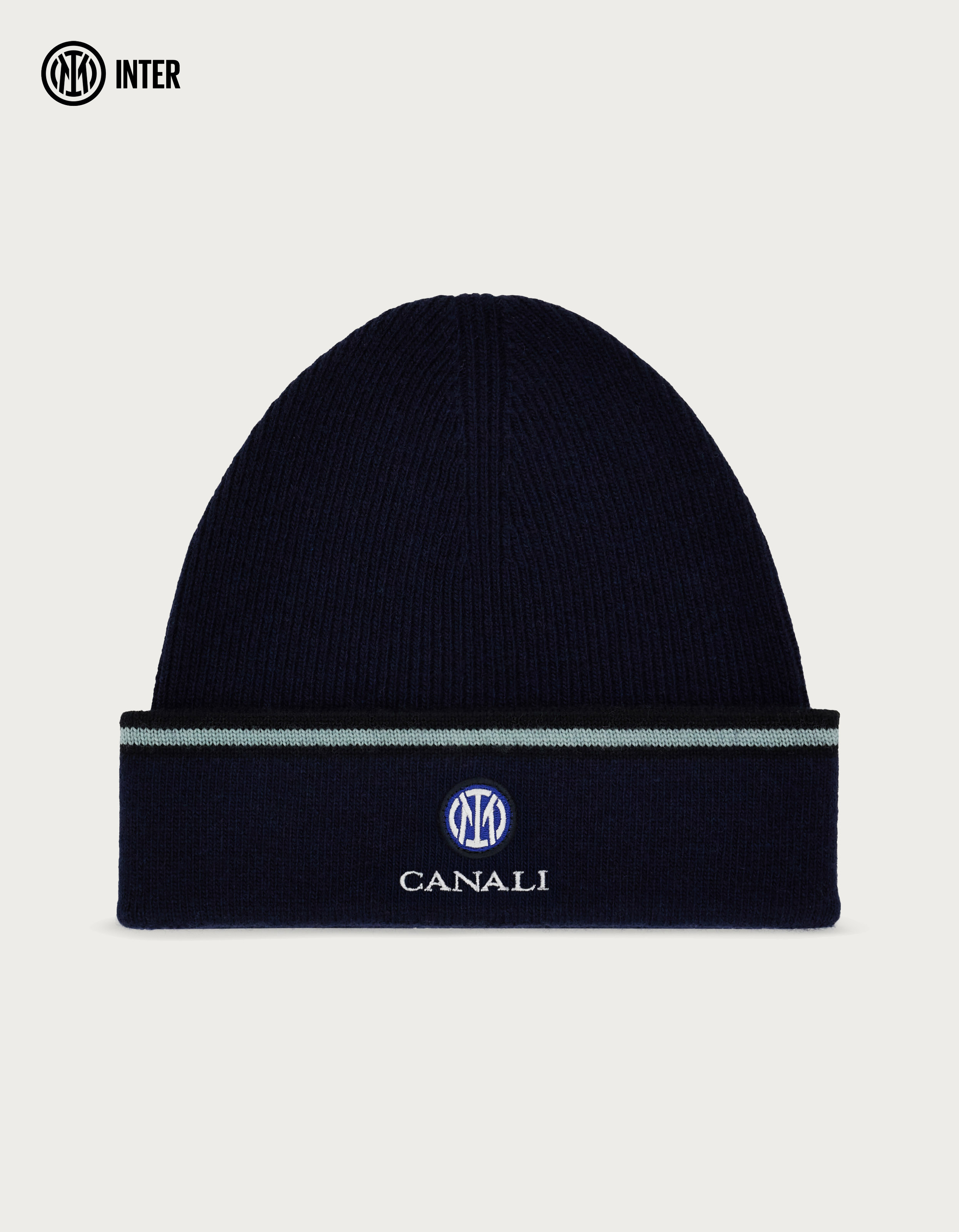 Blue wool and cashmere blend hat - Inter collection 