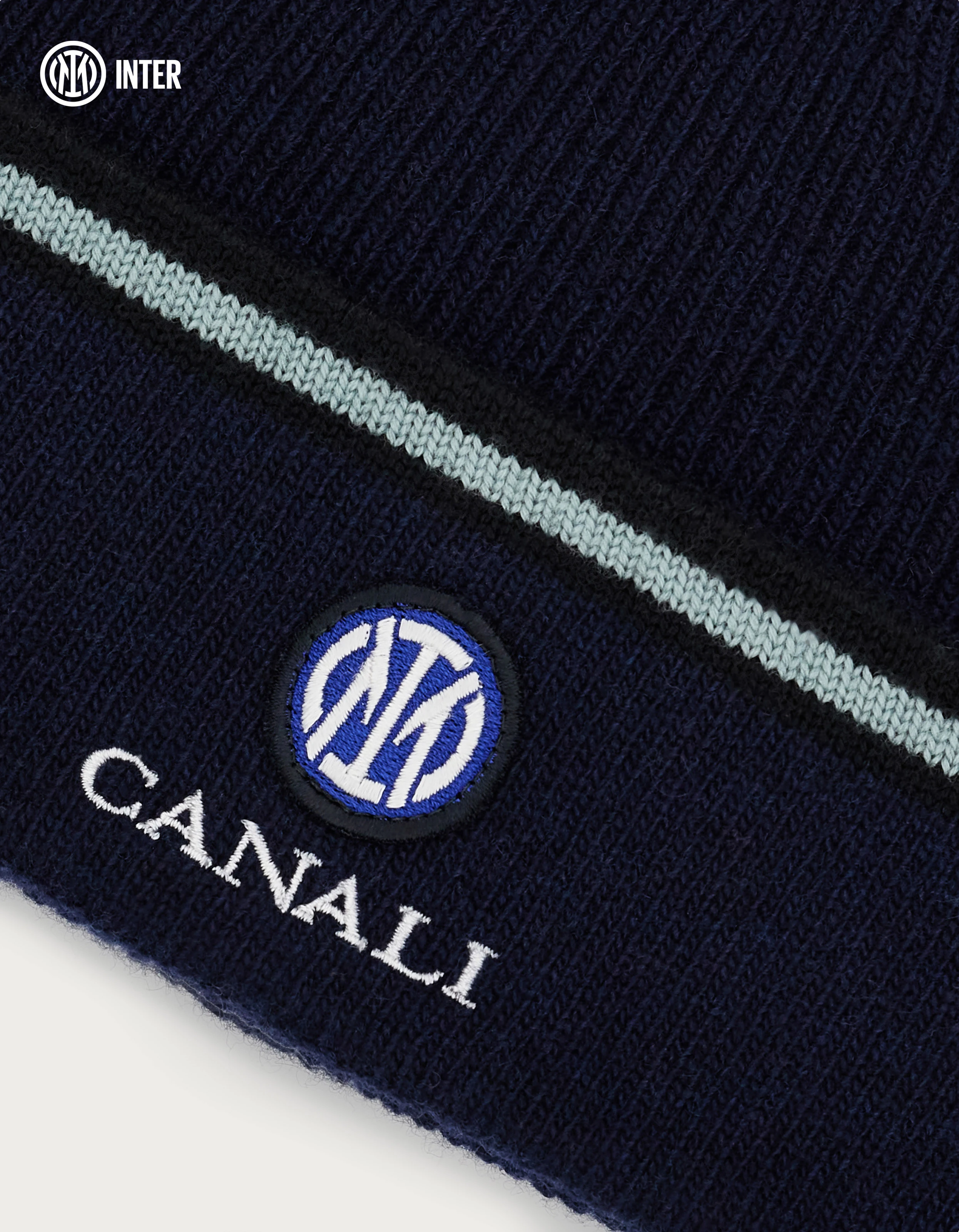 Blue wool and cashmere blend hat - Inter collection