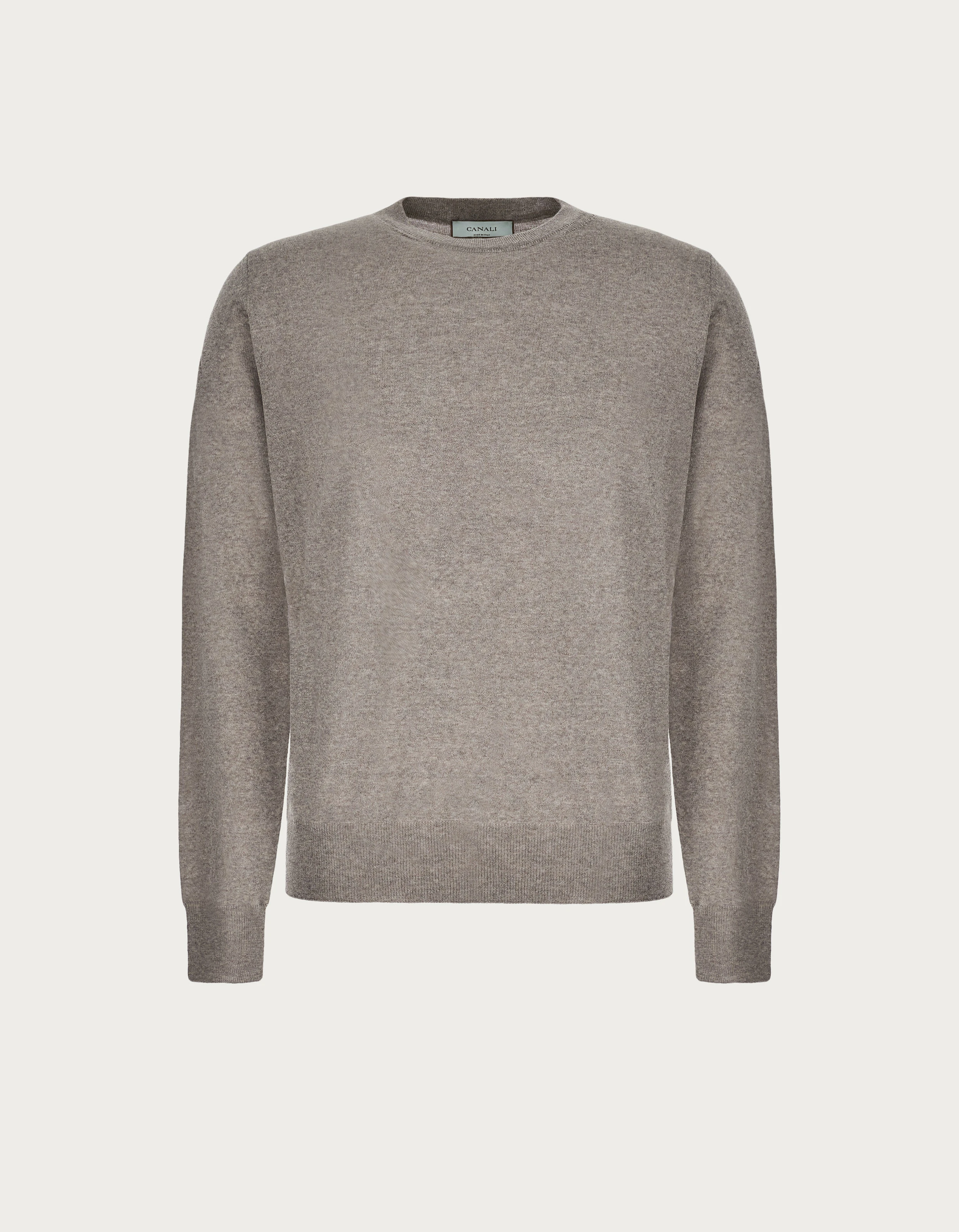 Pure wool crewneck taupe 