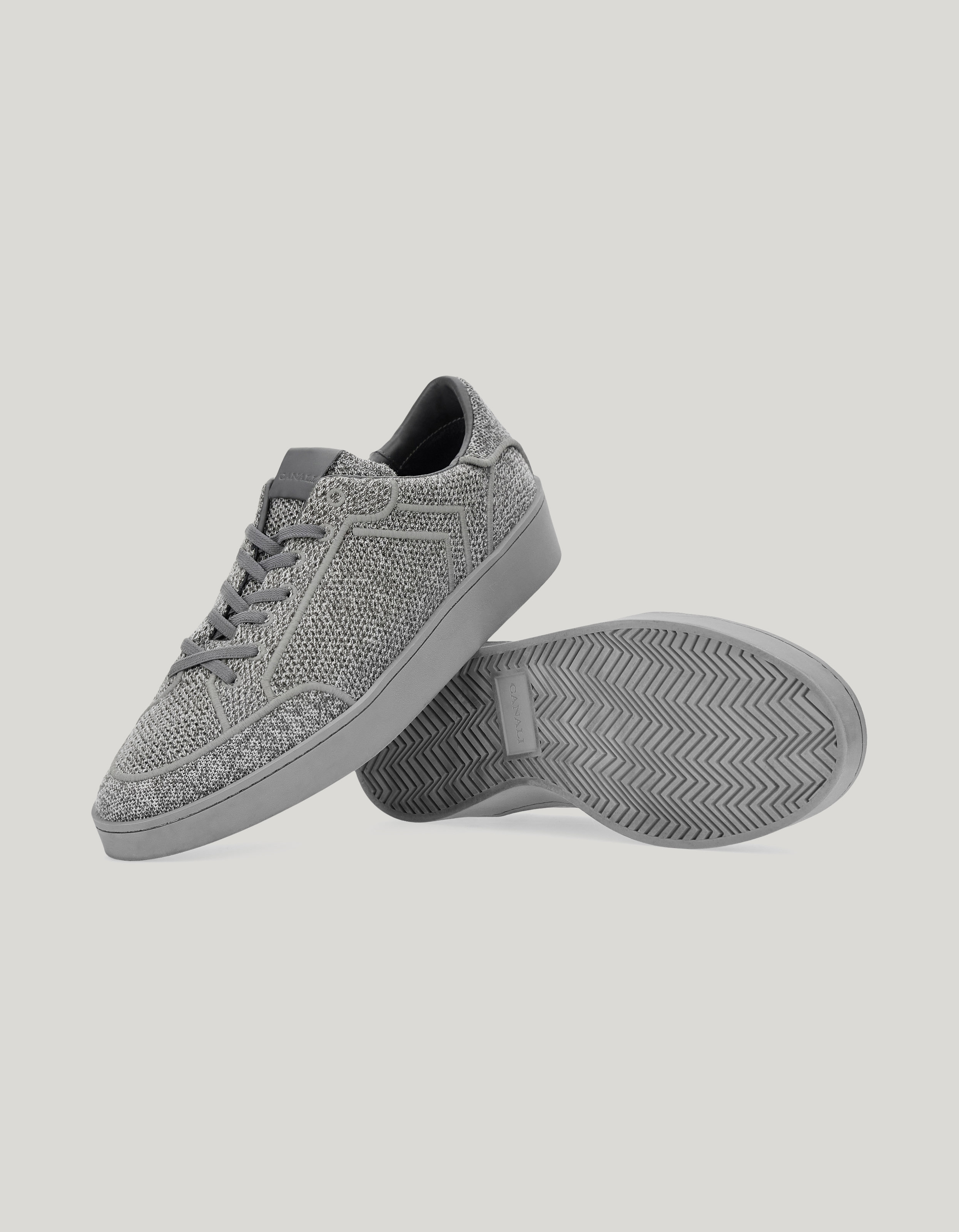 Canali Nuvola polyester knit sneakers derby with rubber sole