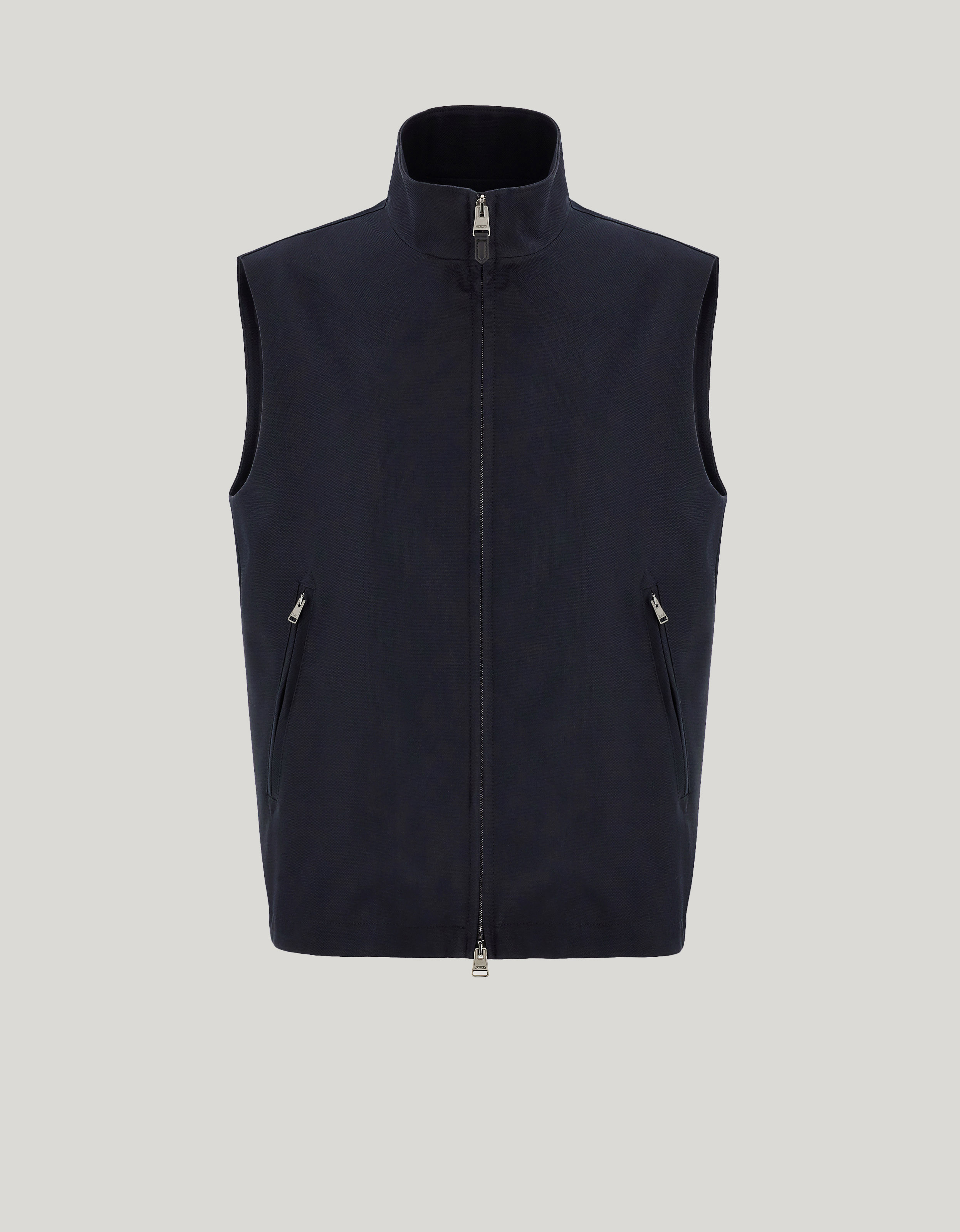 Blue technical fabric vest 