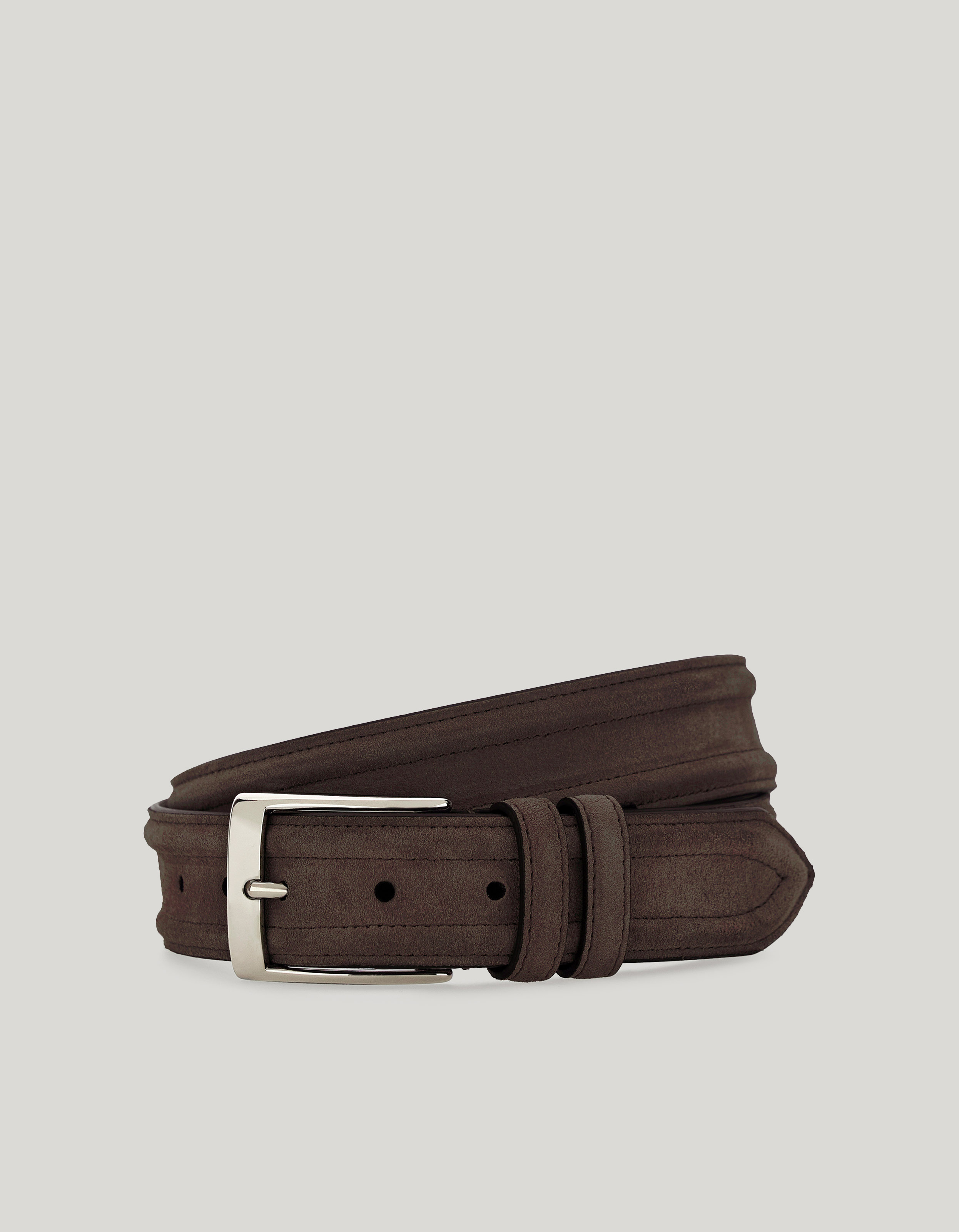 Suede calfskin belt with Double workmanship 