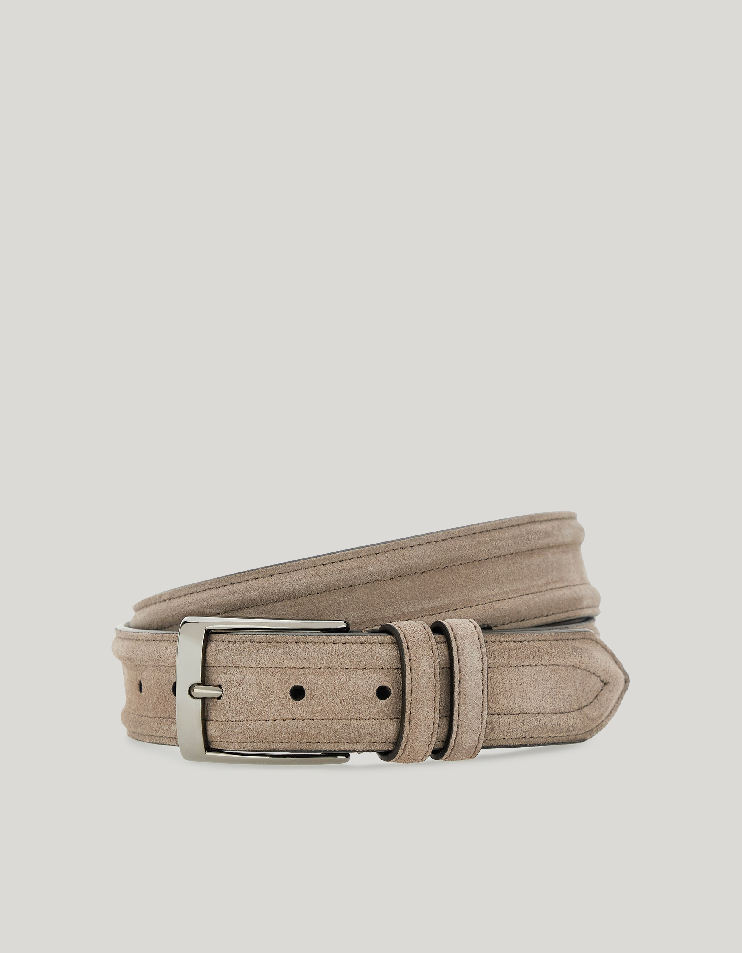 Suede calfskin belt with Double workmanship 