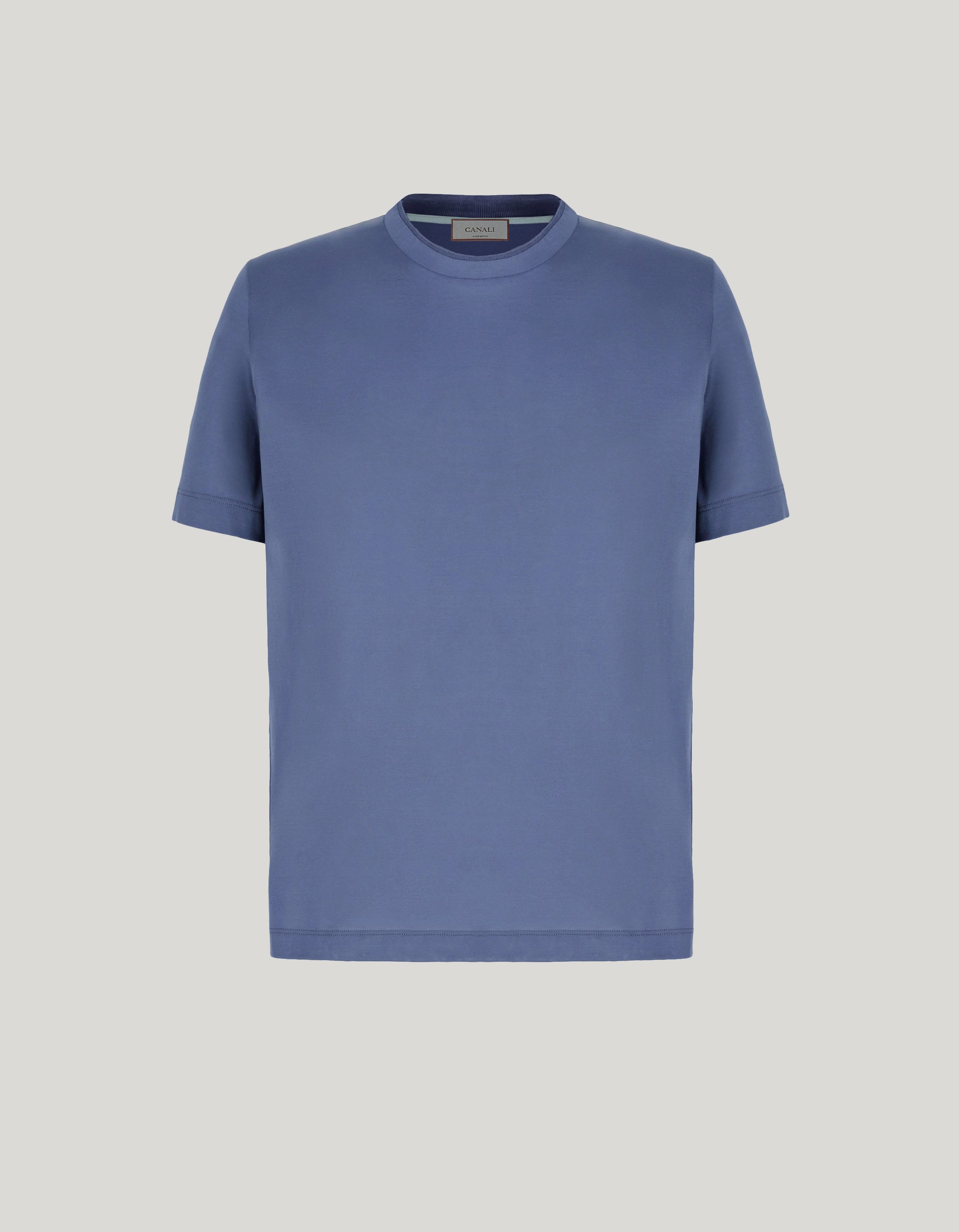 Dusty Blue T-Shirt in Filoscozia cotton 