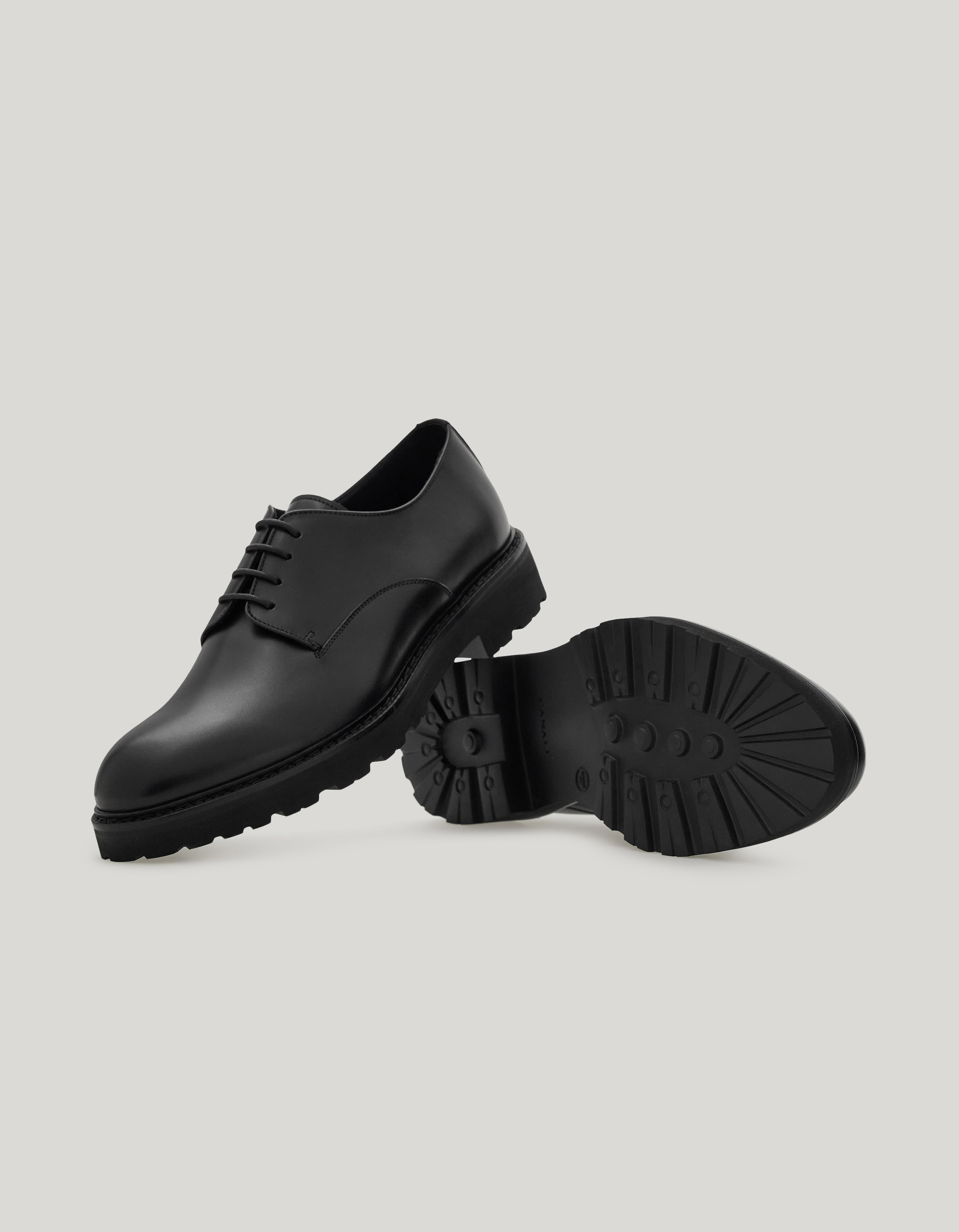 Smooth calfskin derby shoes with EVA sole