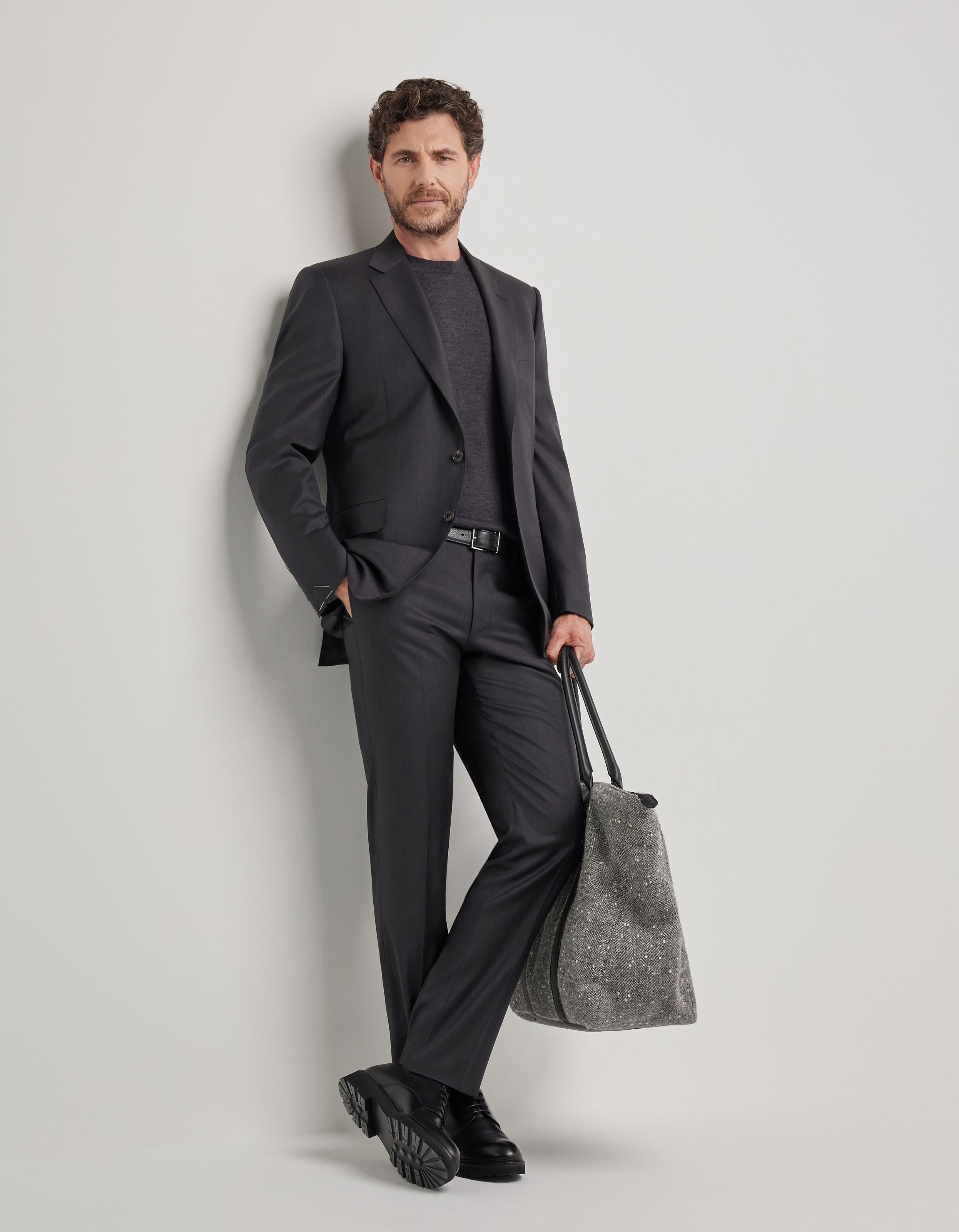 Anthracite pants in 150's wool