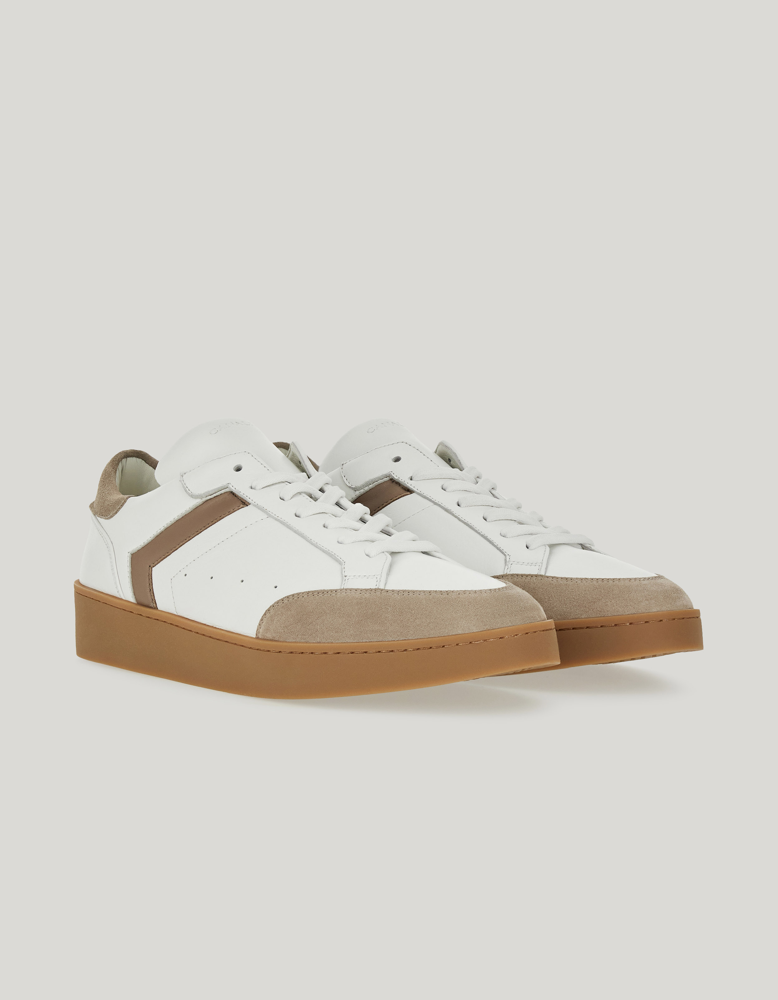 Canali Nuvola sneakers derby in deerskin, sheepskin and suede with rubber sole 