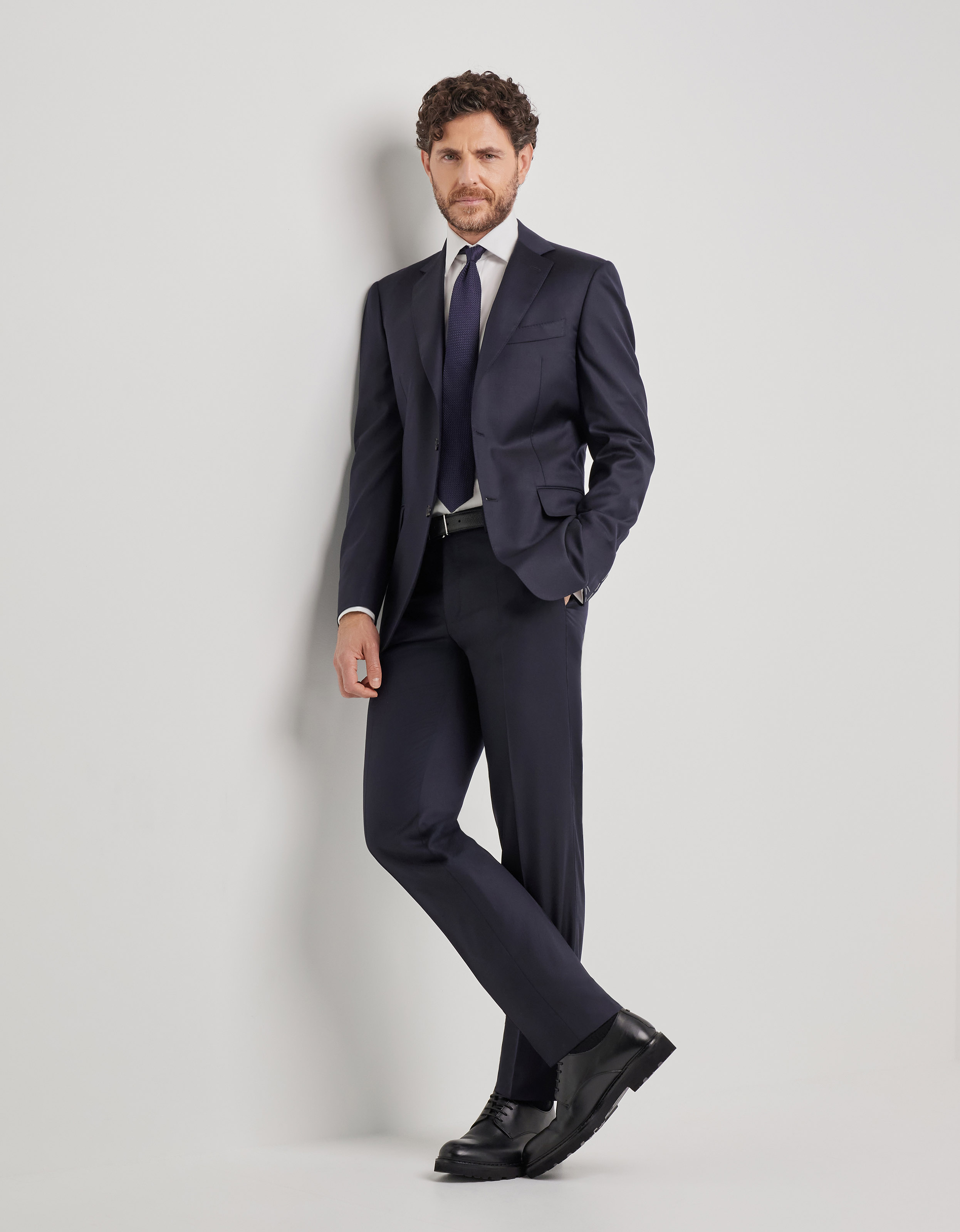 Dark Blue pants in 150's wool