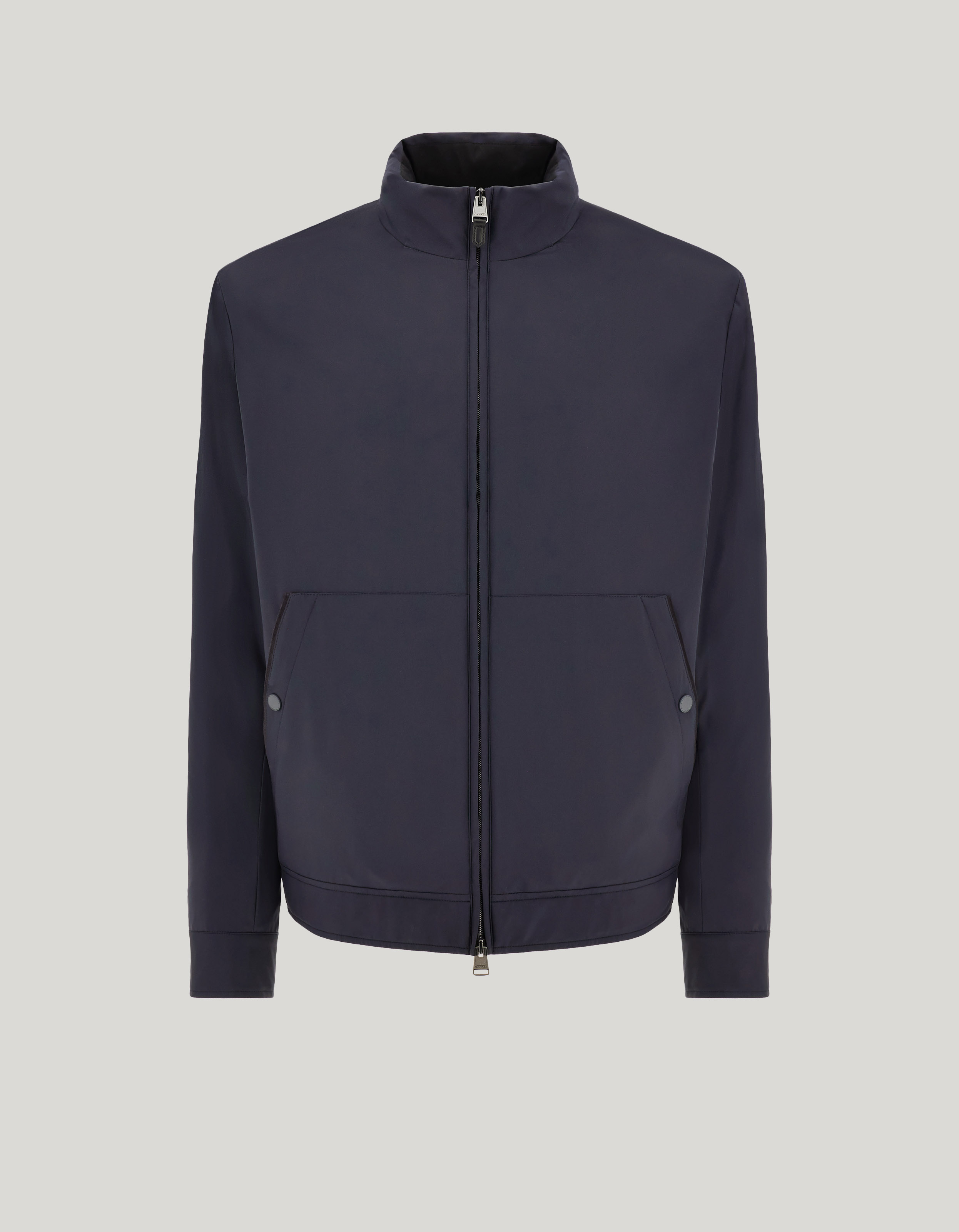 Canali Nuvola blue technical fabric jacket 