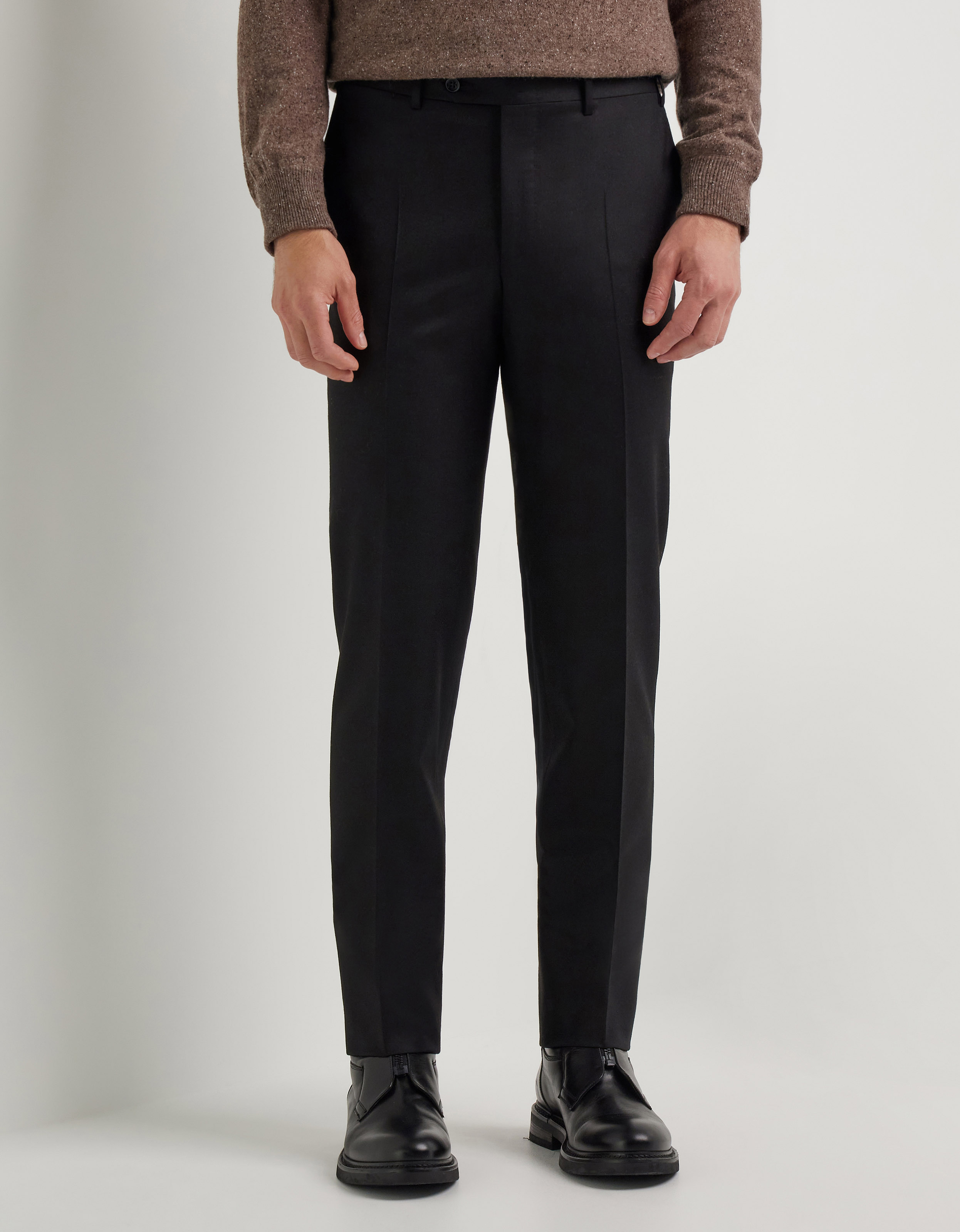 Black wool pants