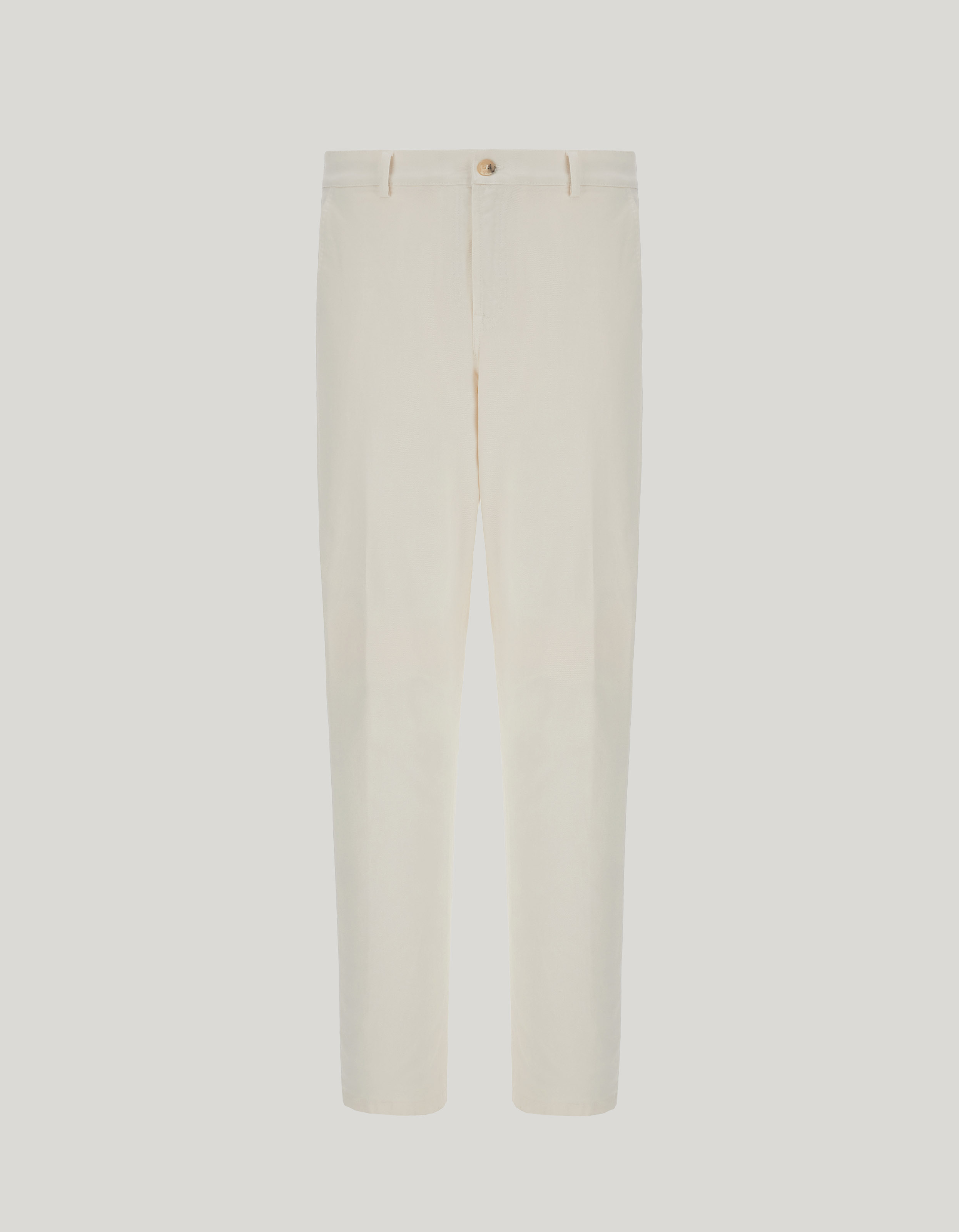 White carrot-fit chinos in comfort cotton twill 
