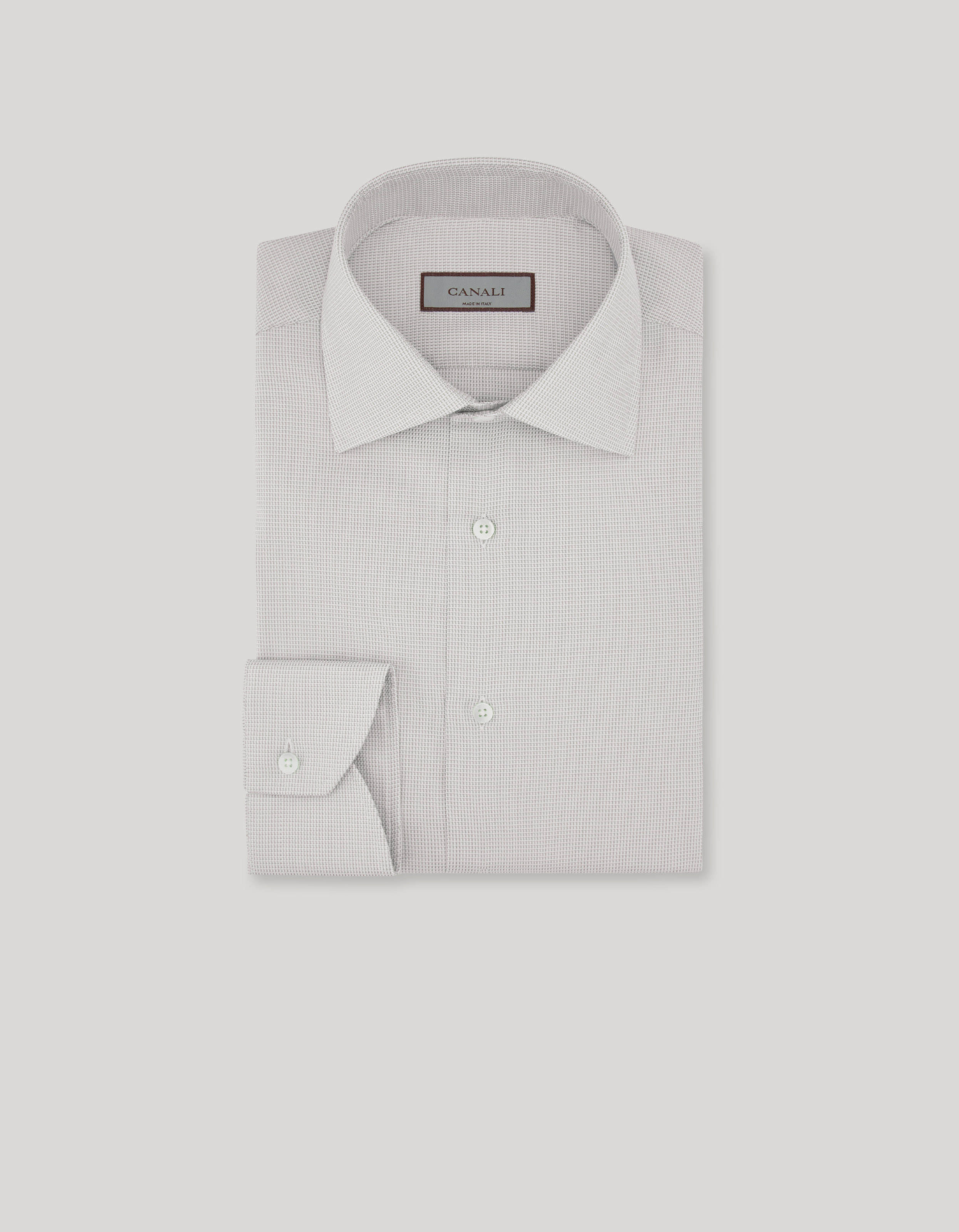 Regular-fit shirt in grey cotton 