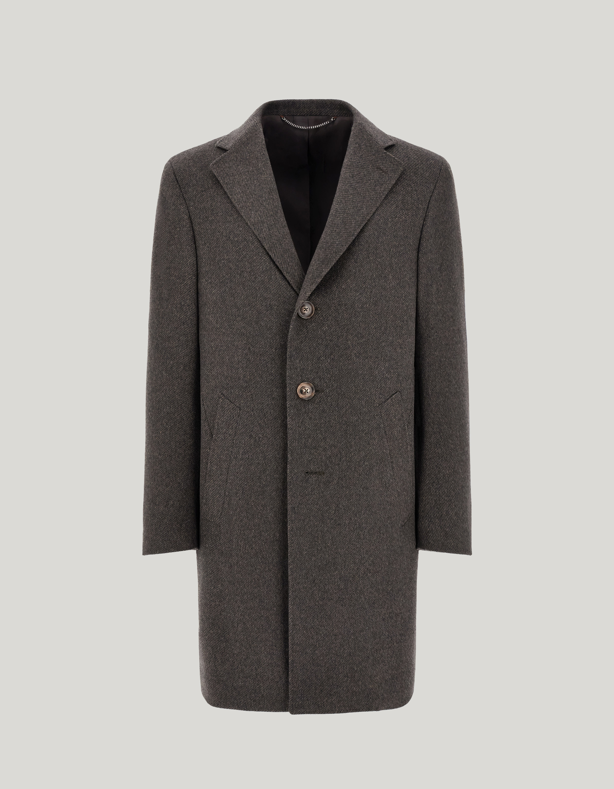 Exclusive brown coat in pure cashmere 