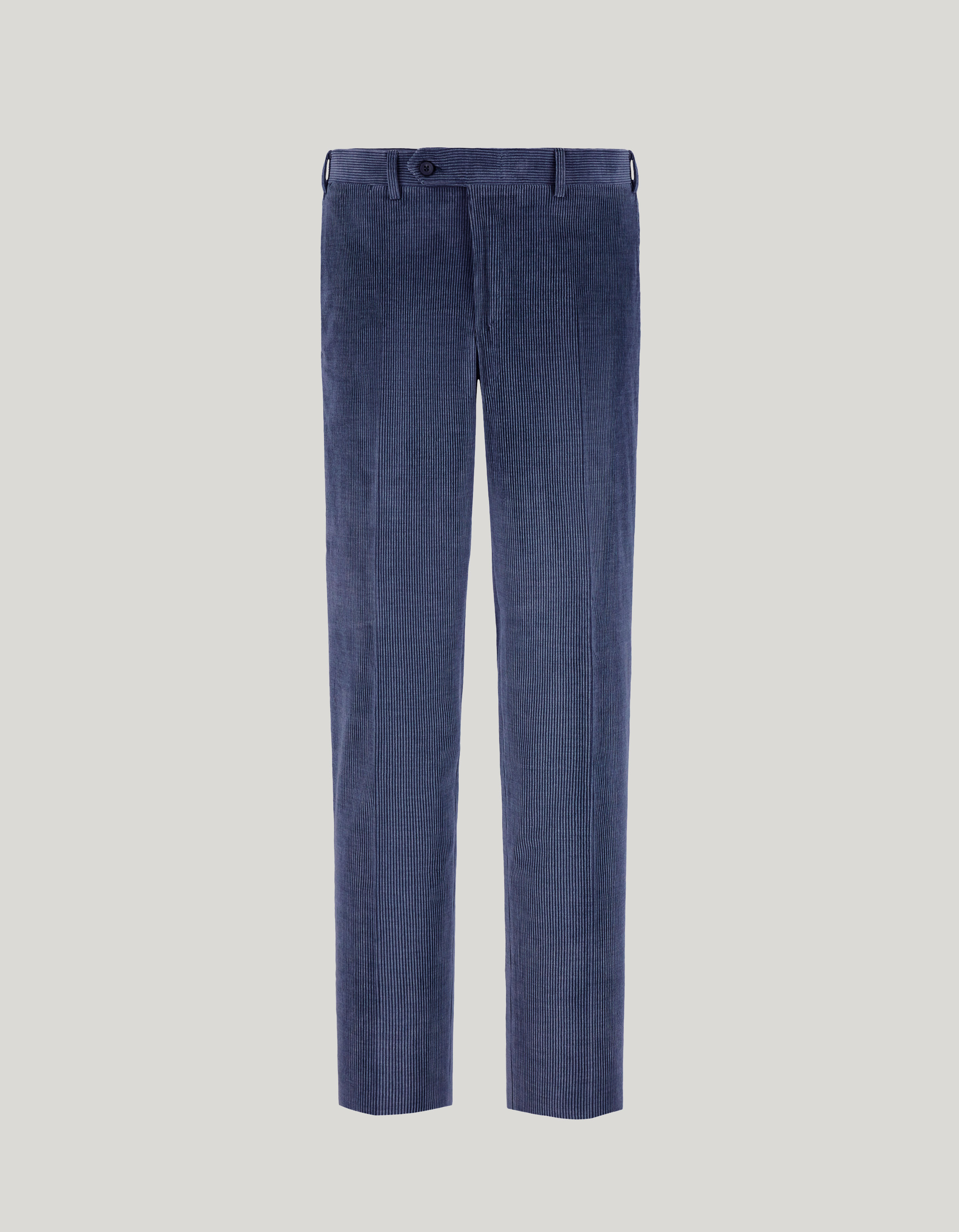Blue Exclusive trousers in stretch cotton and cashmere velvet 