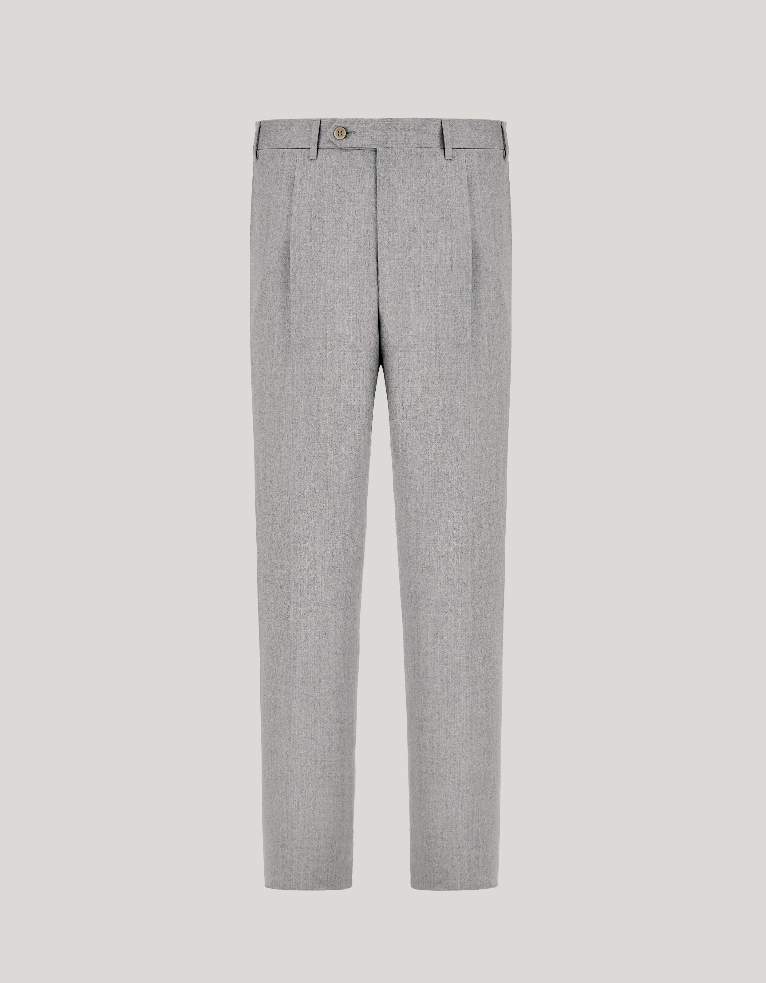 Light gray high-waist trousers in pure wool 