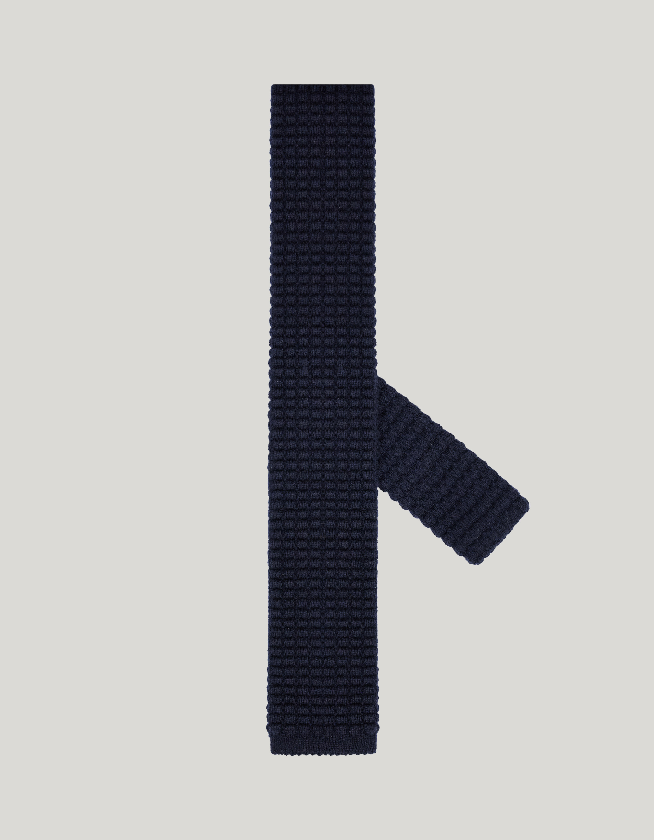 blue cashmere knit tie 