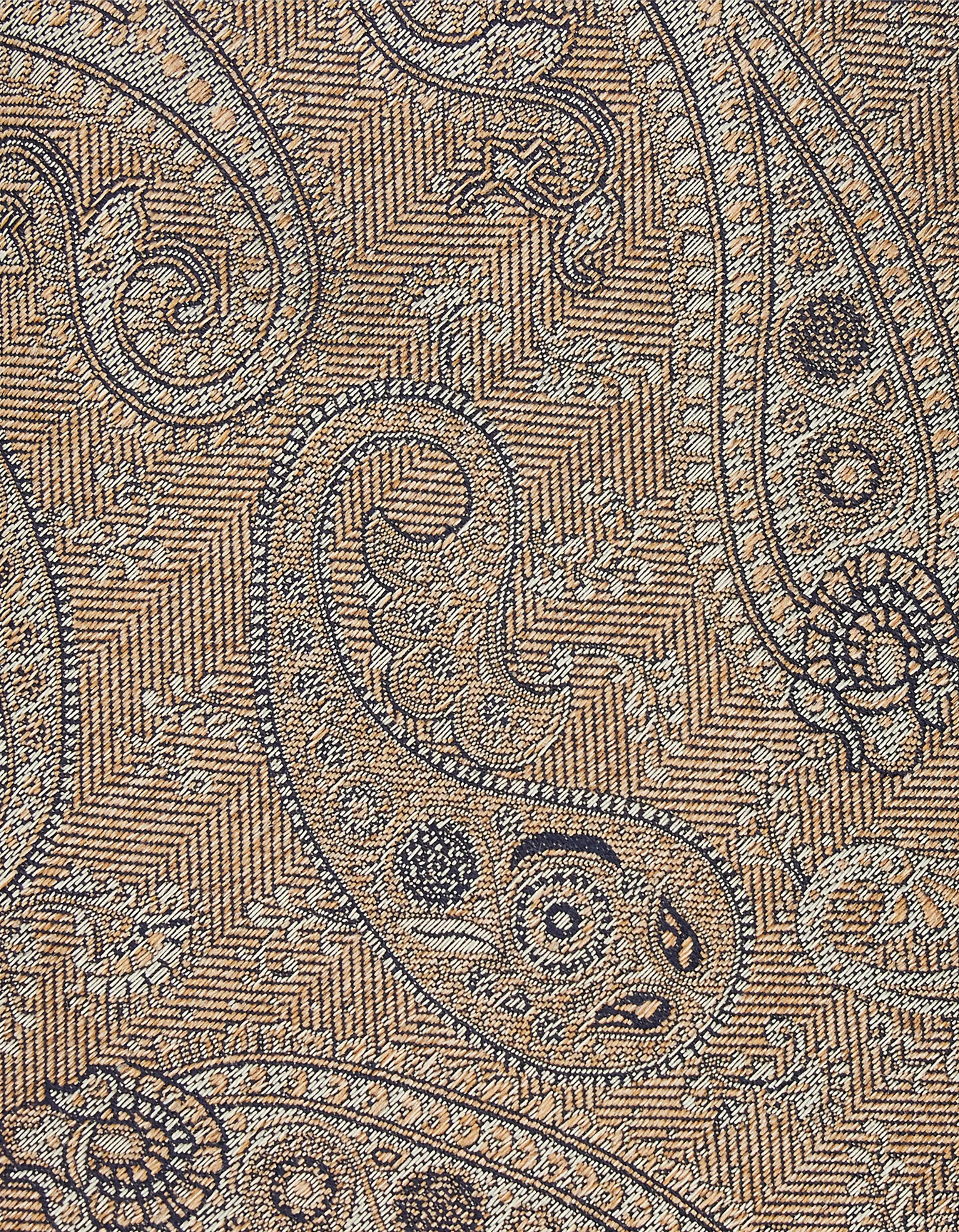 Beige silk tie, paisley motif
