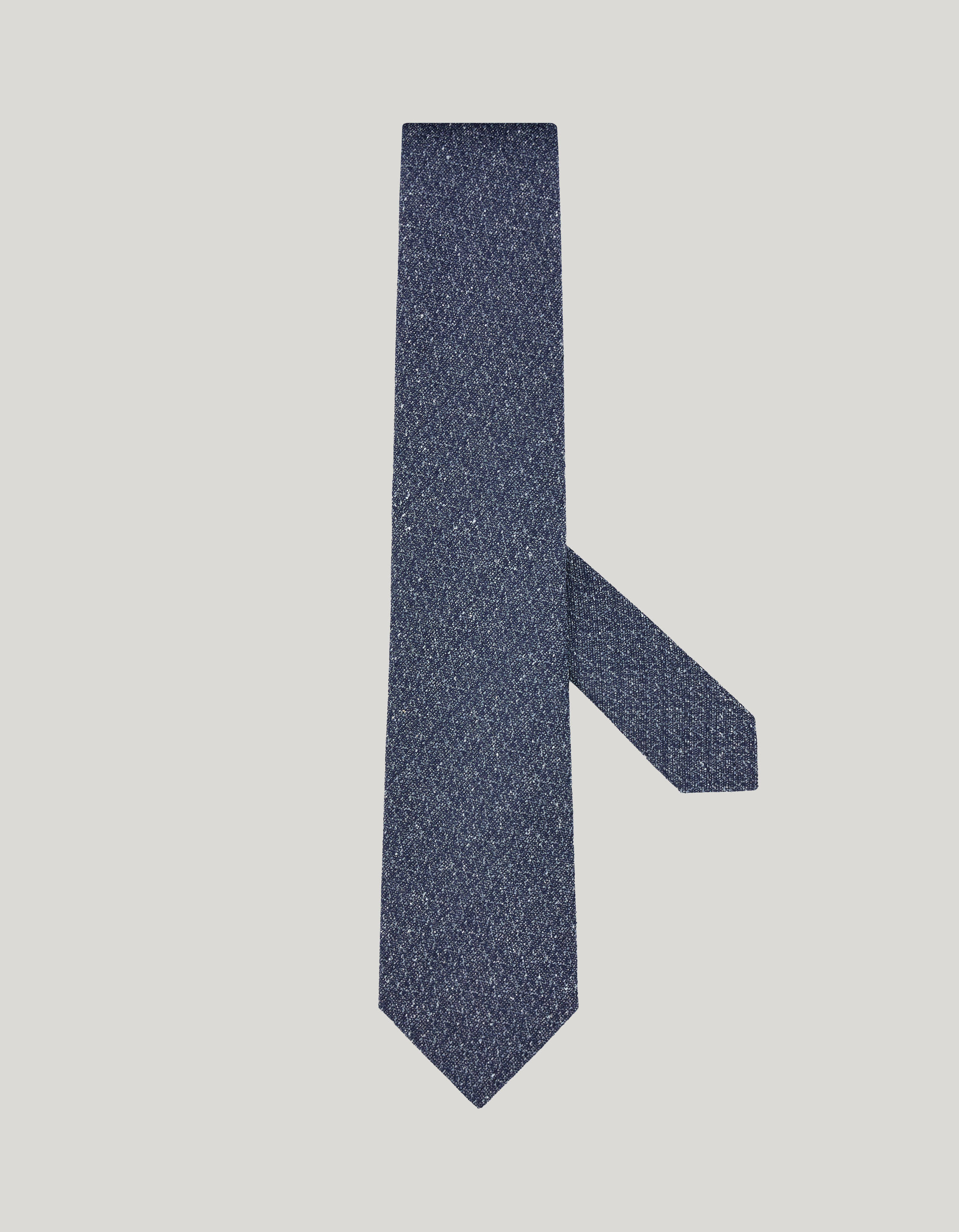 Blue silk blend tie 