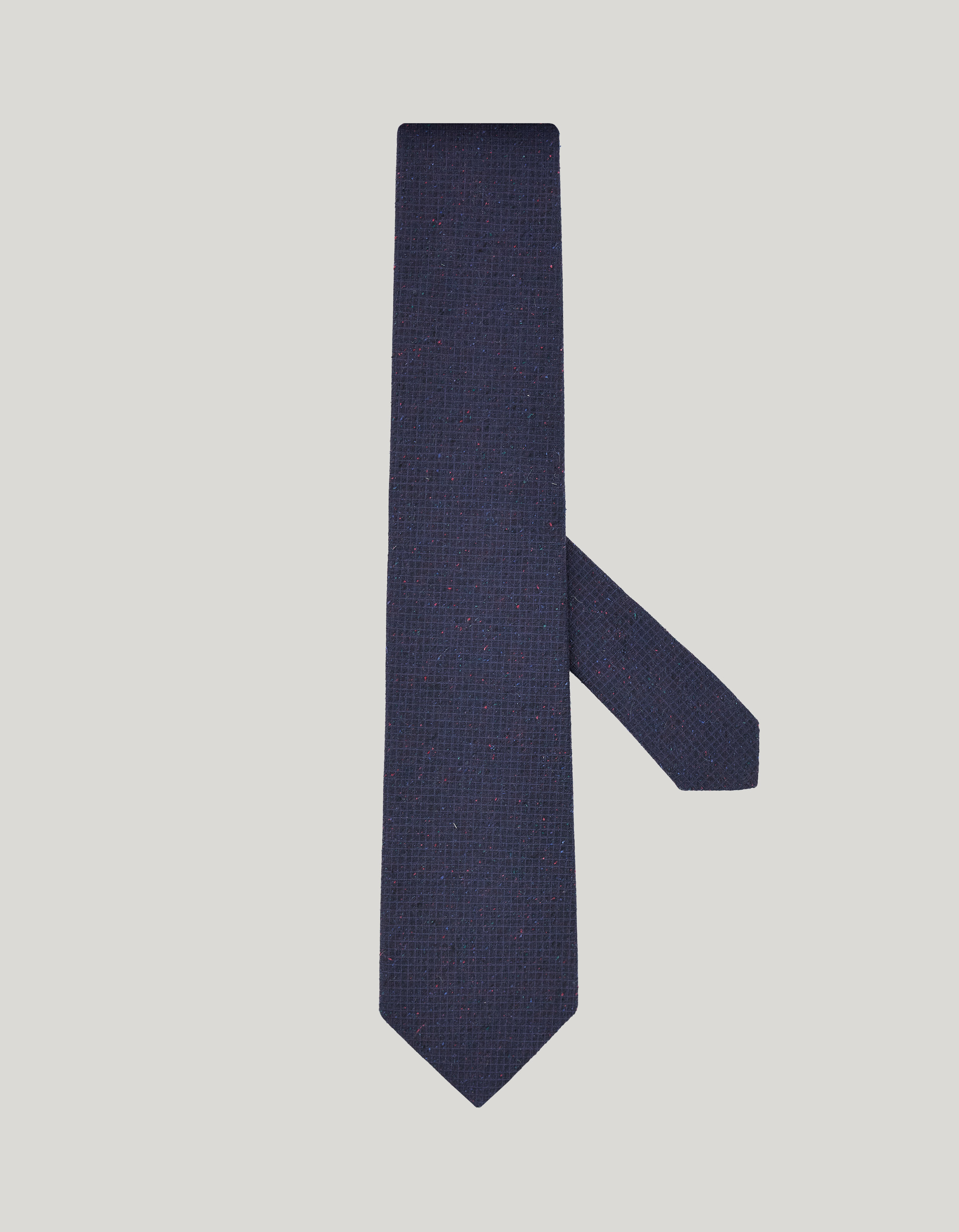 Blue silk patterned tie 