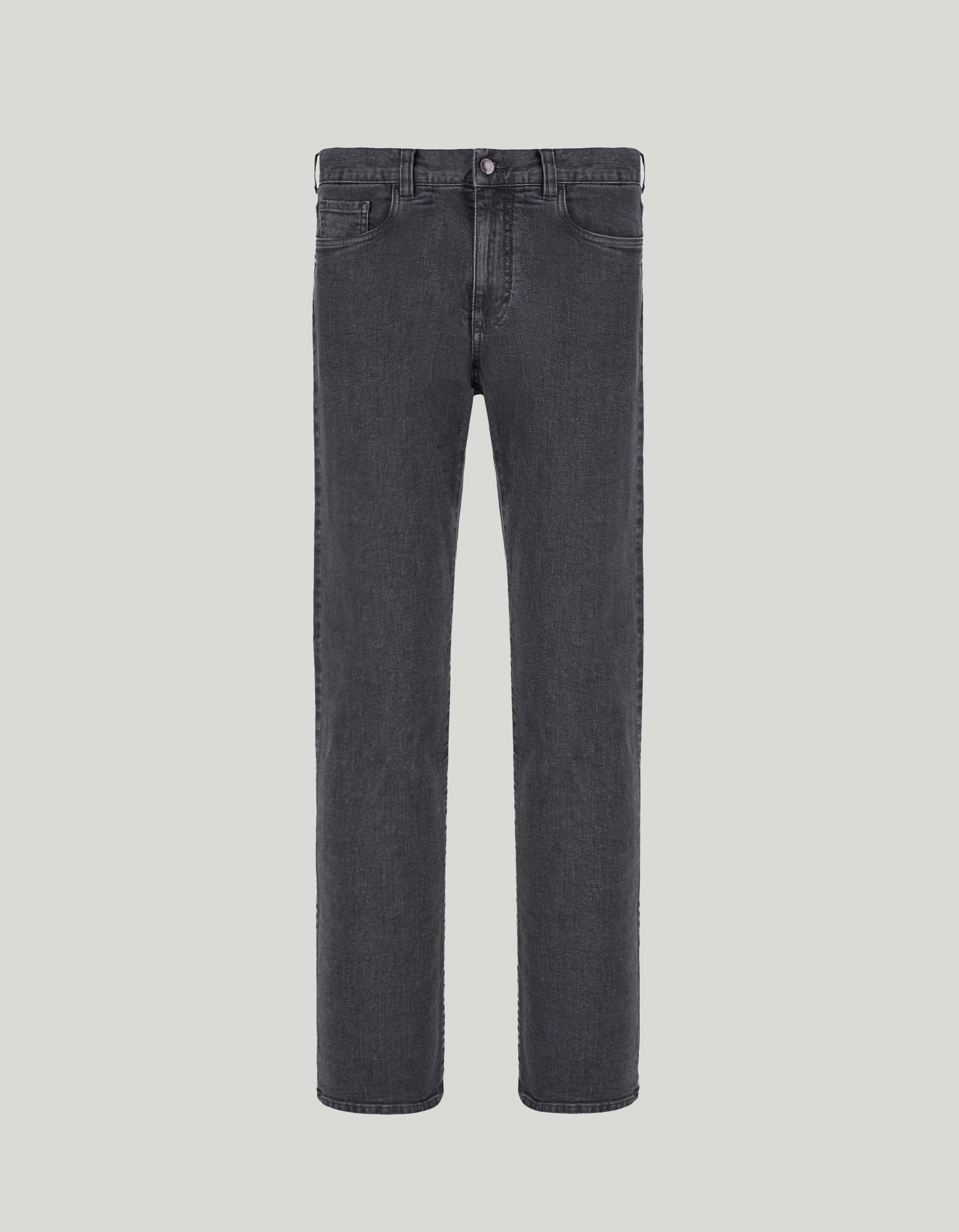 Grey five-pocket denim pants 