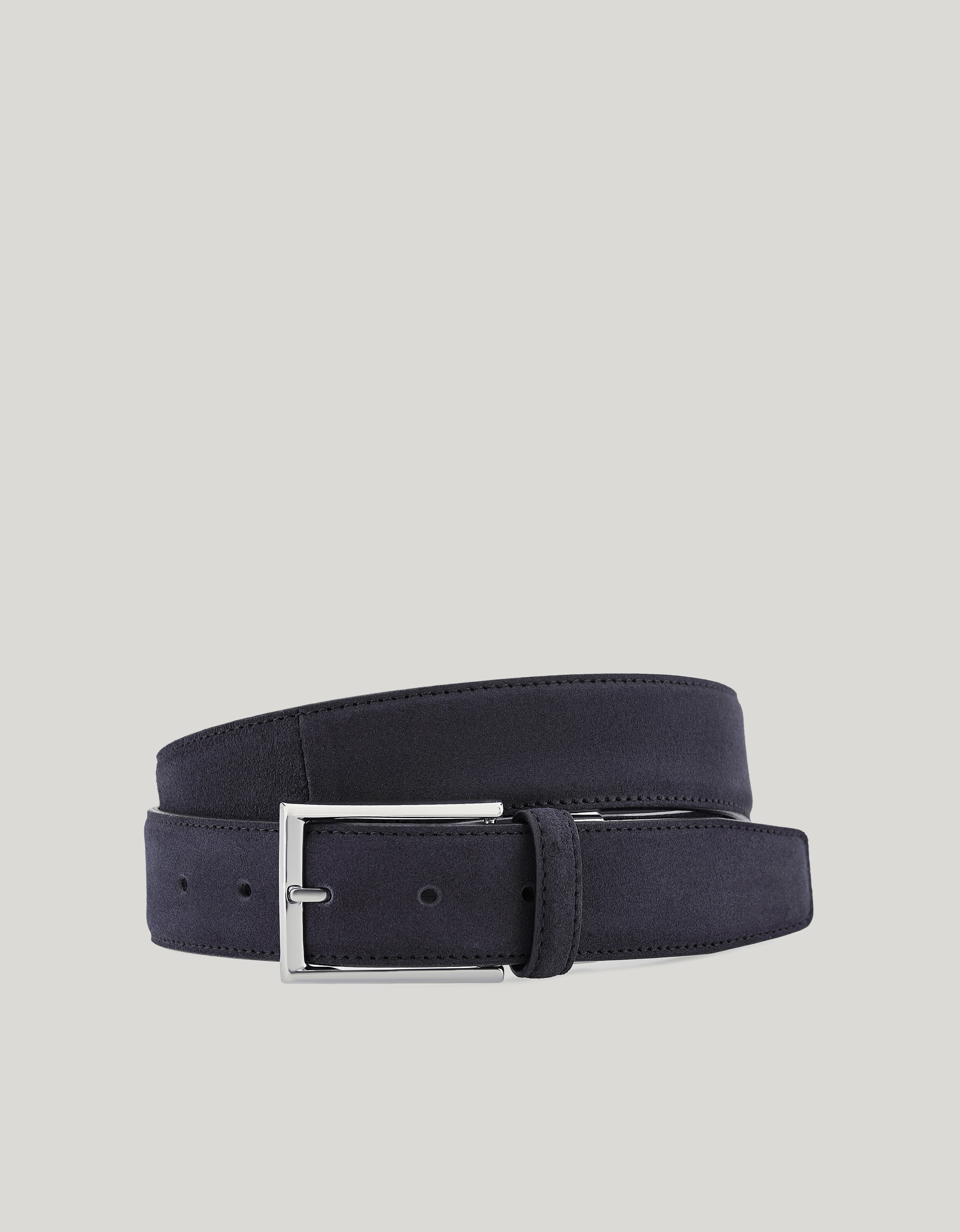 Blue suede calfskin belt 