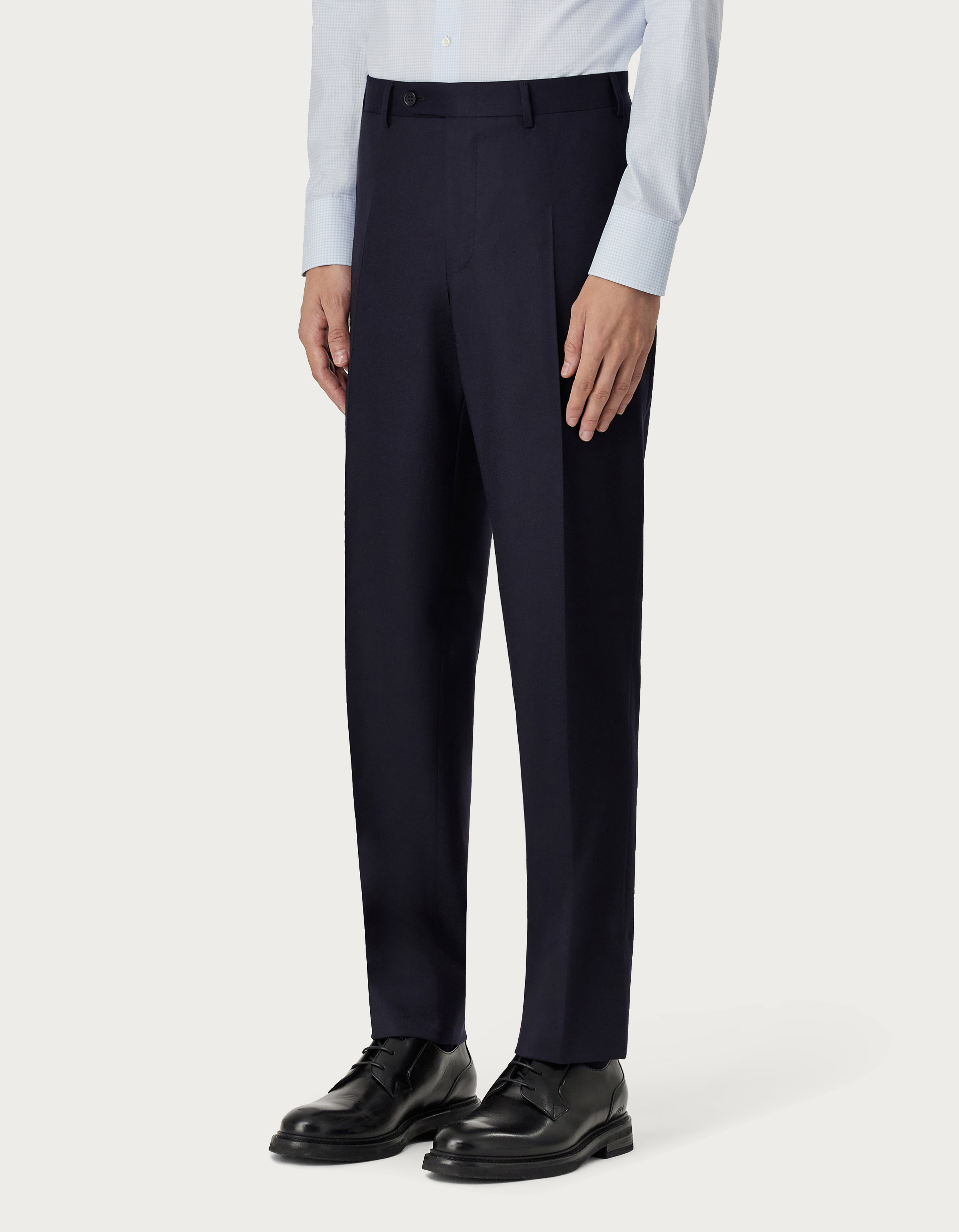 Navy blue wool pants