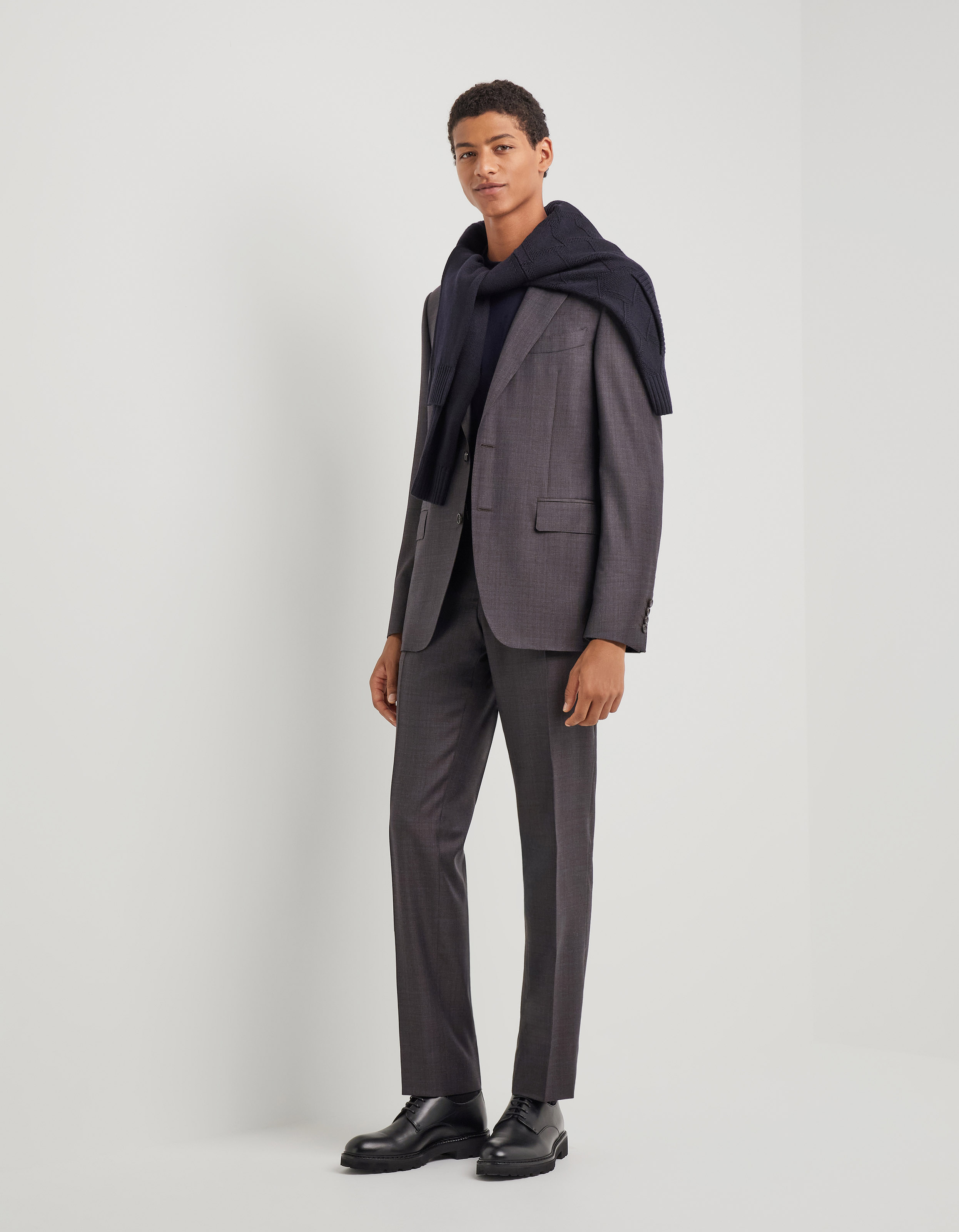 Brown wool suit