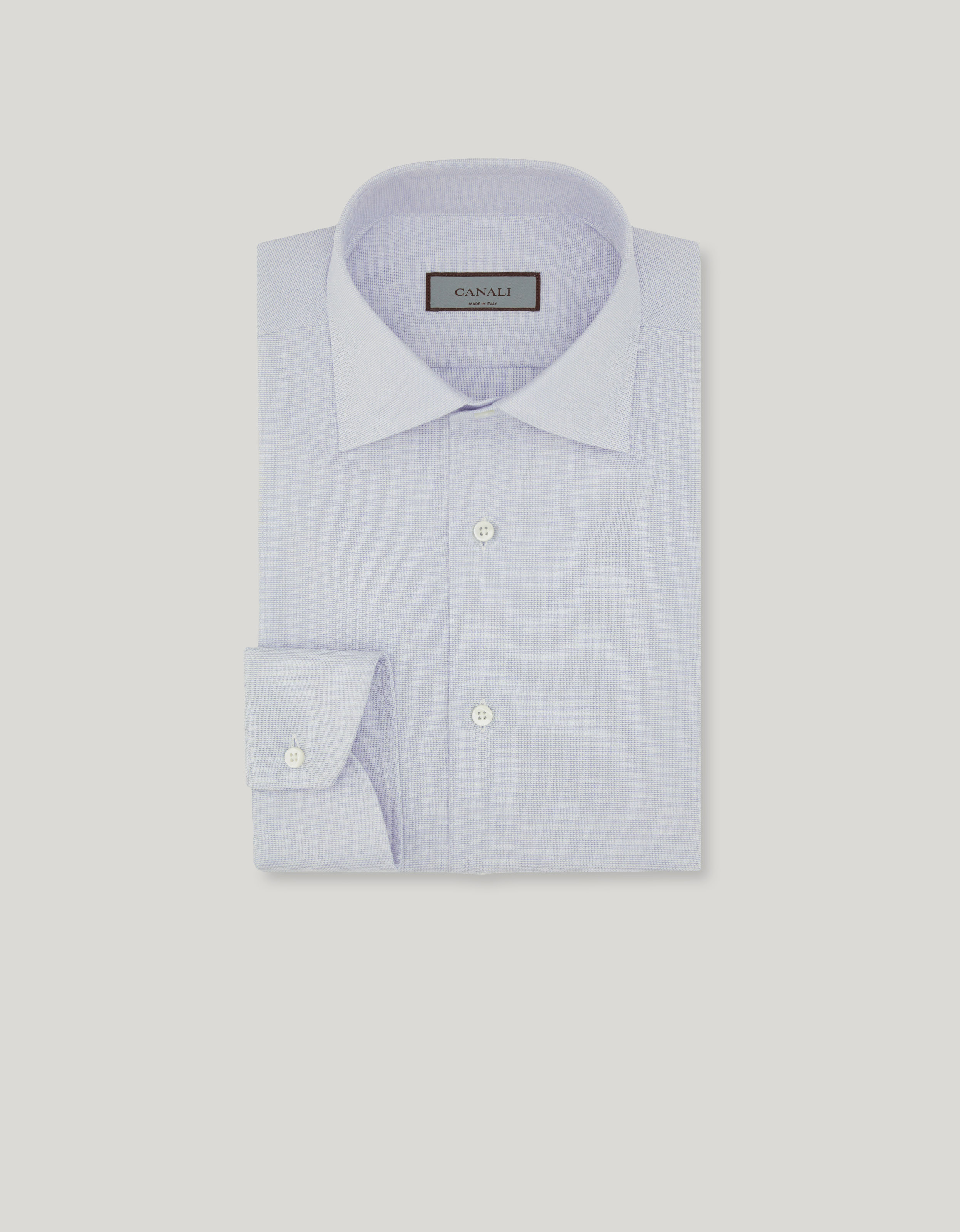 Regular fit shirt in light blue cotton 