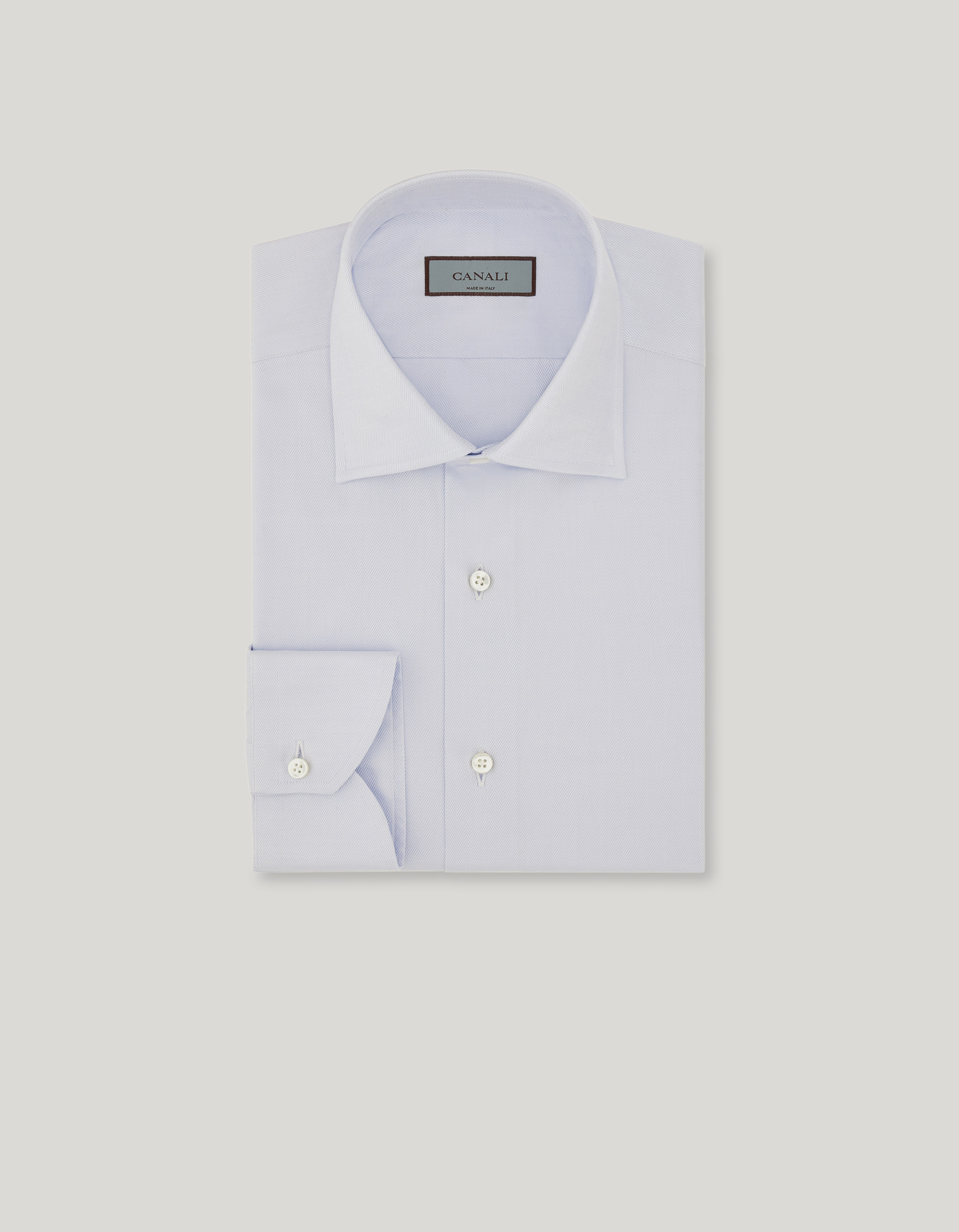 Regular-fit shirt in light blue cotton 