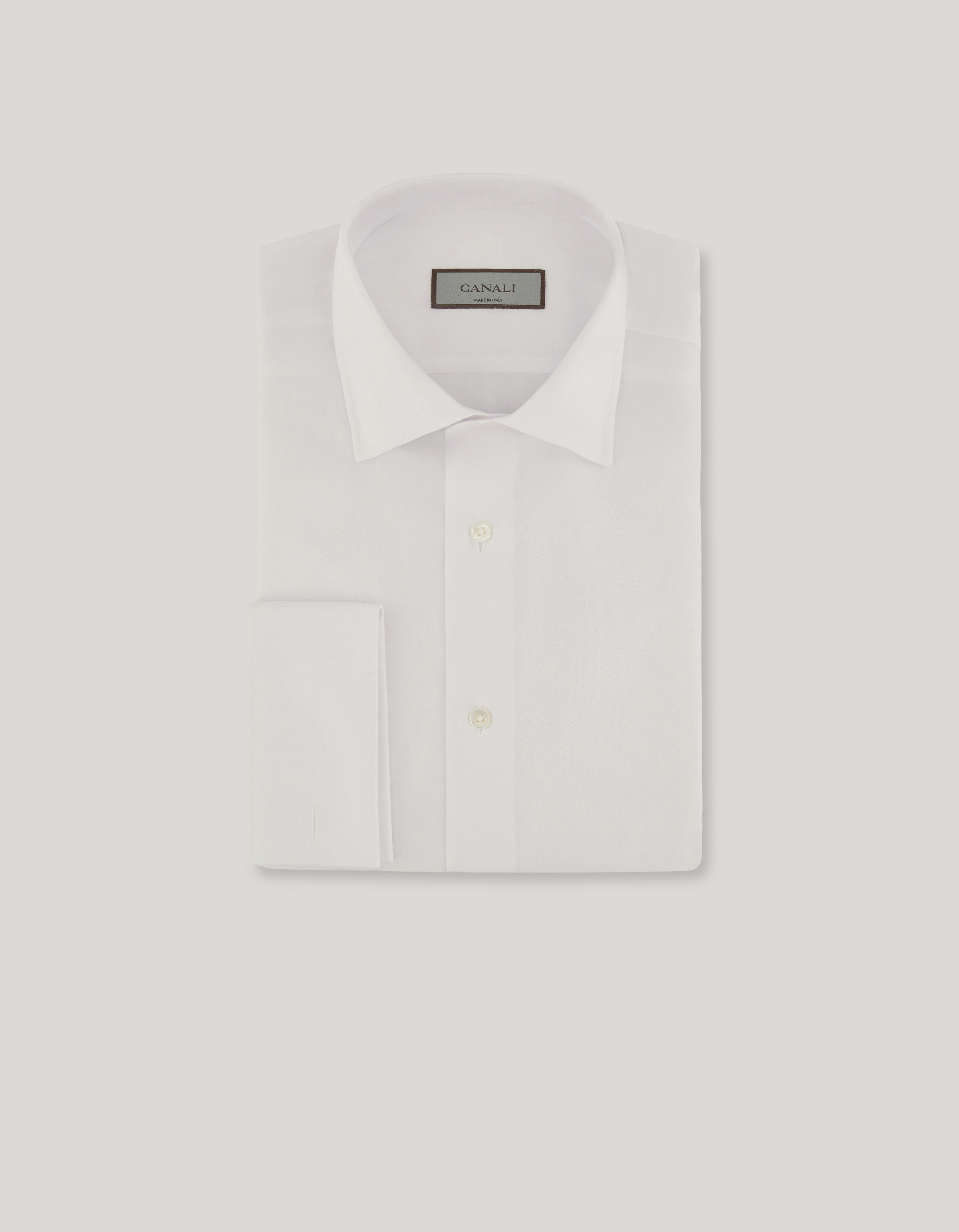 Regular fit shirt in white cotton 