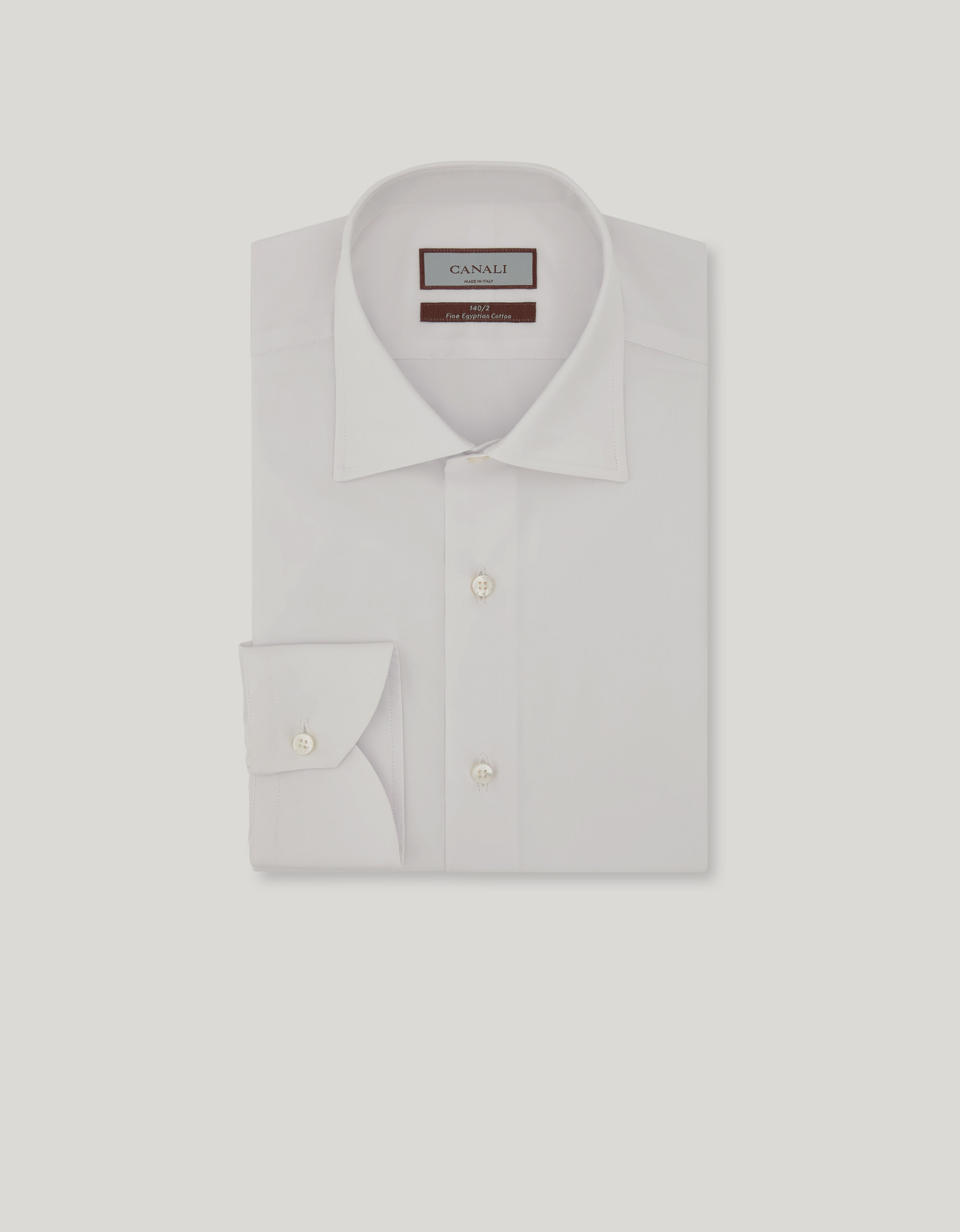 Regular fit shirt in white cotton 