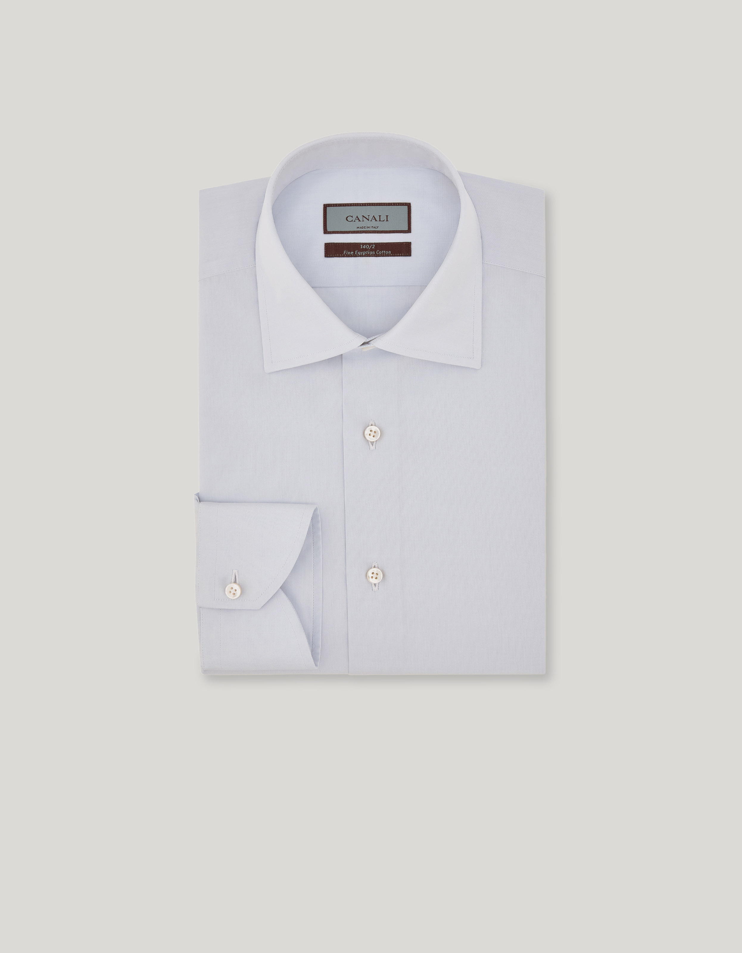 Regular fit shirt in light blue cotton 
