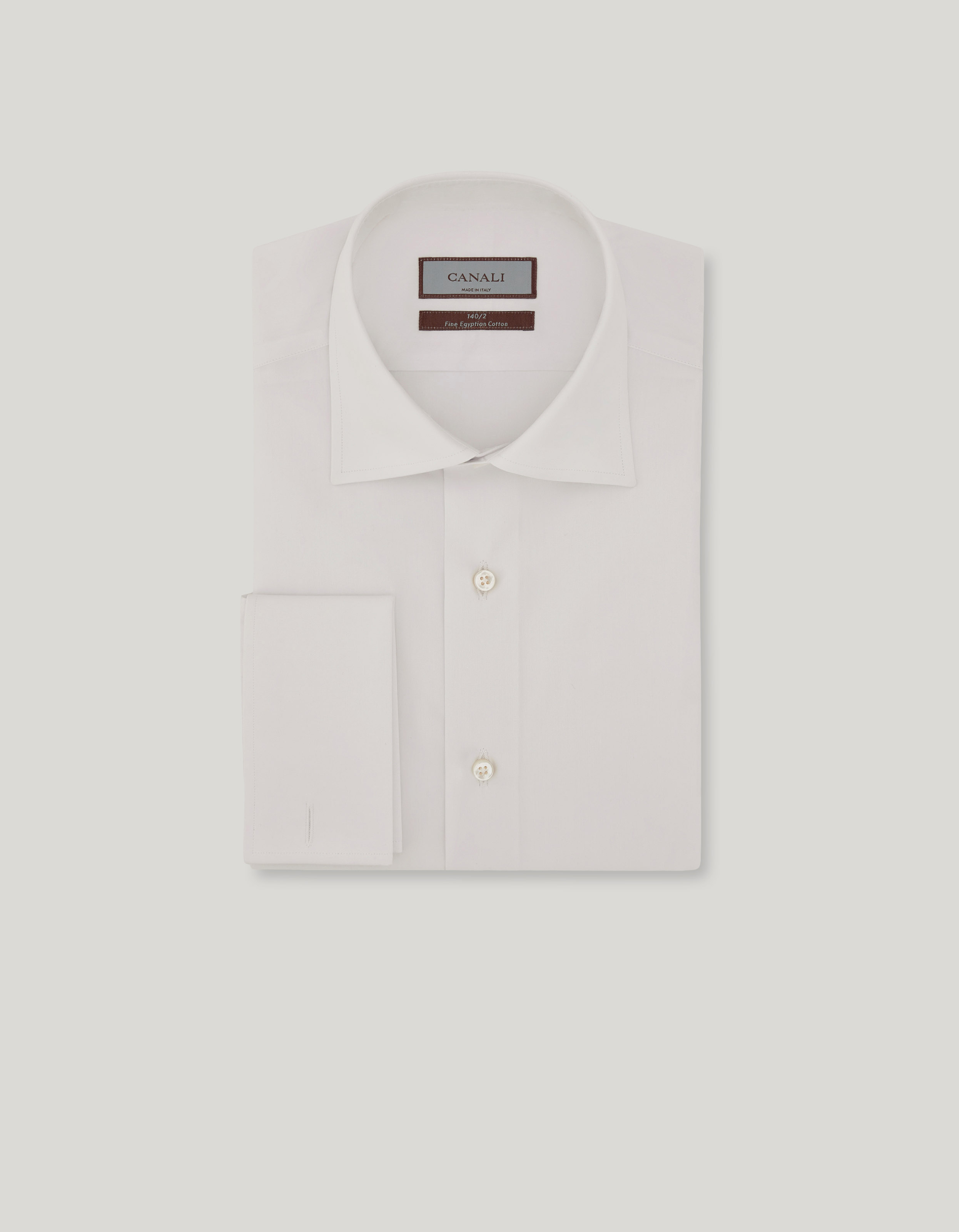 Regular fit shirt in white cotton 