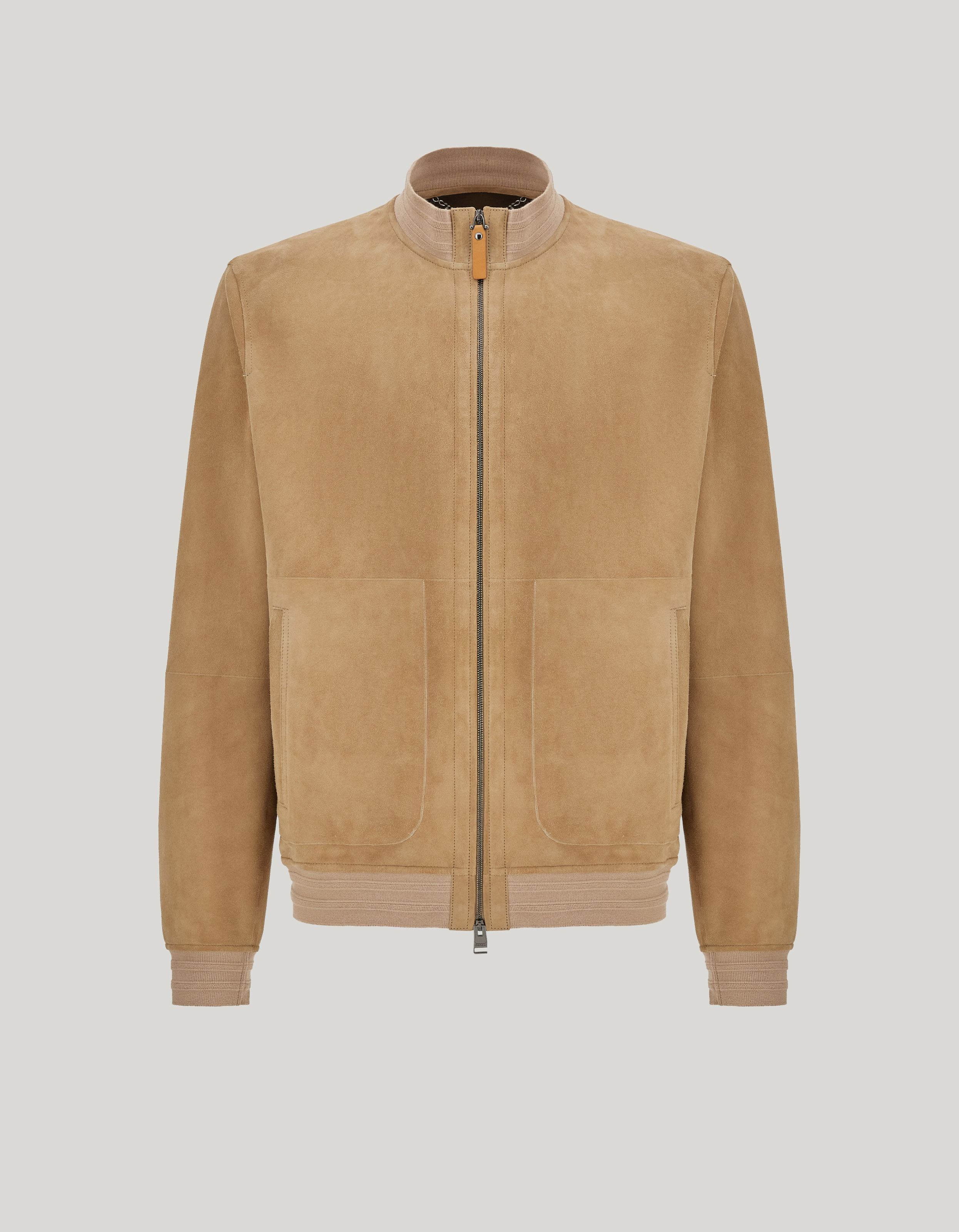Canali Nuvola jacket in ultra-soft beige suede 