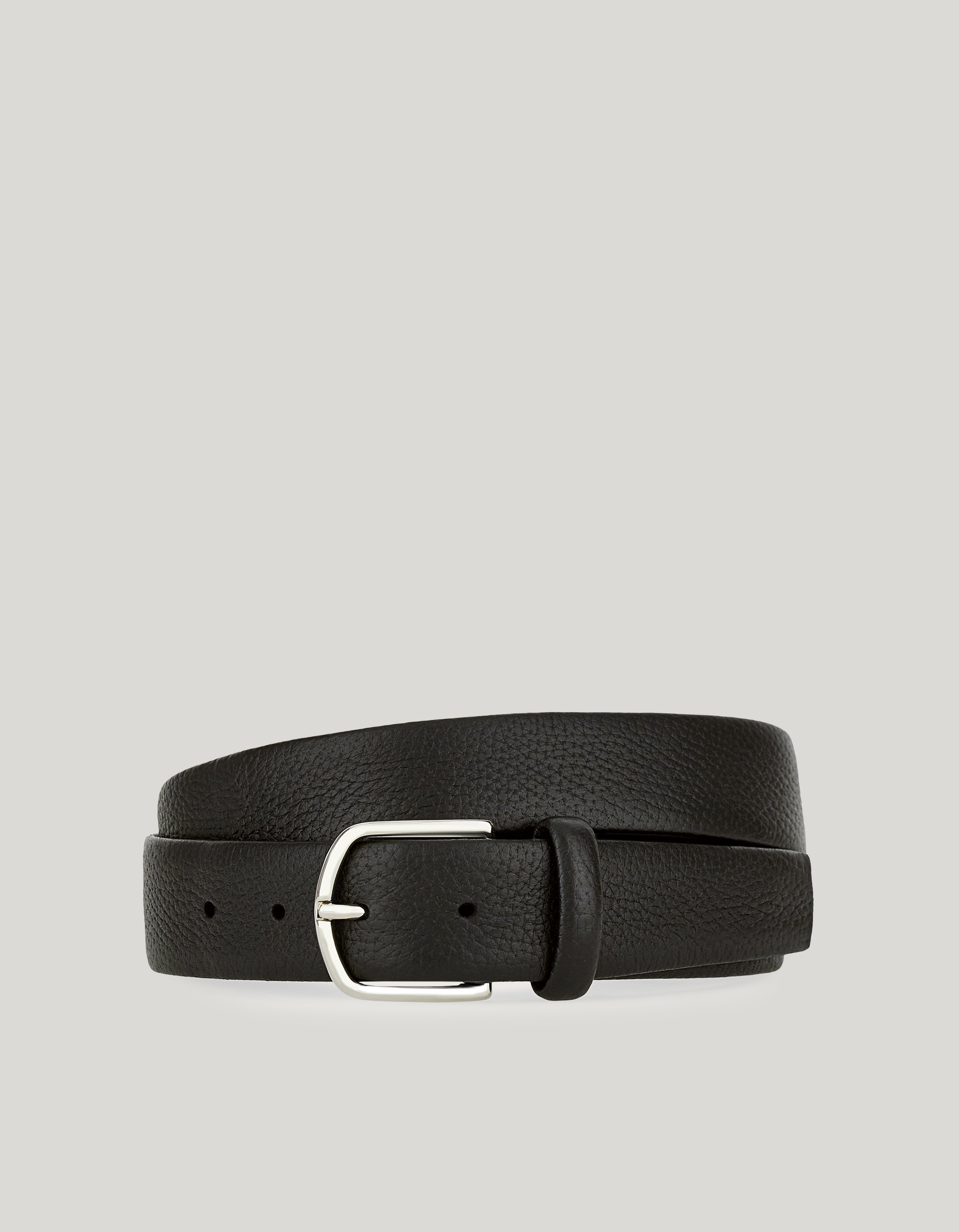 Black tubular deerskin belt 