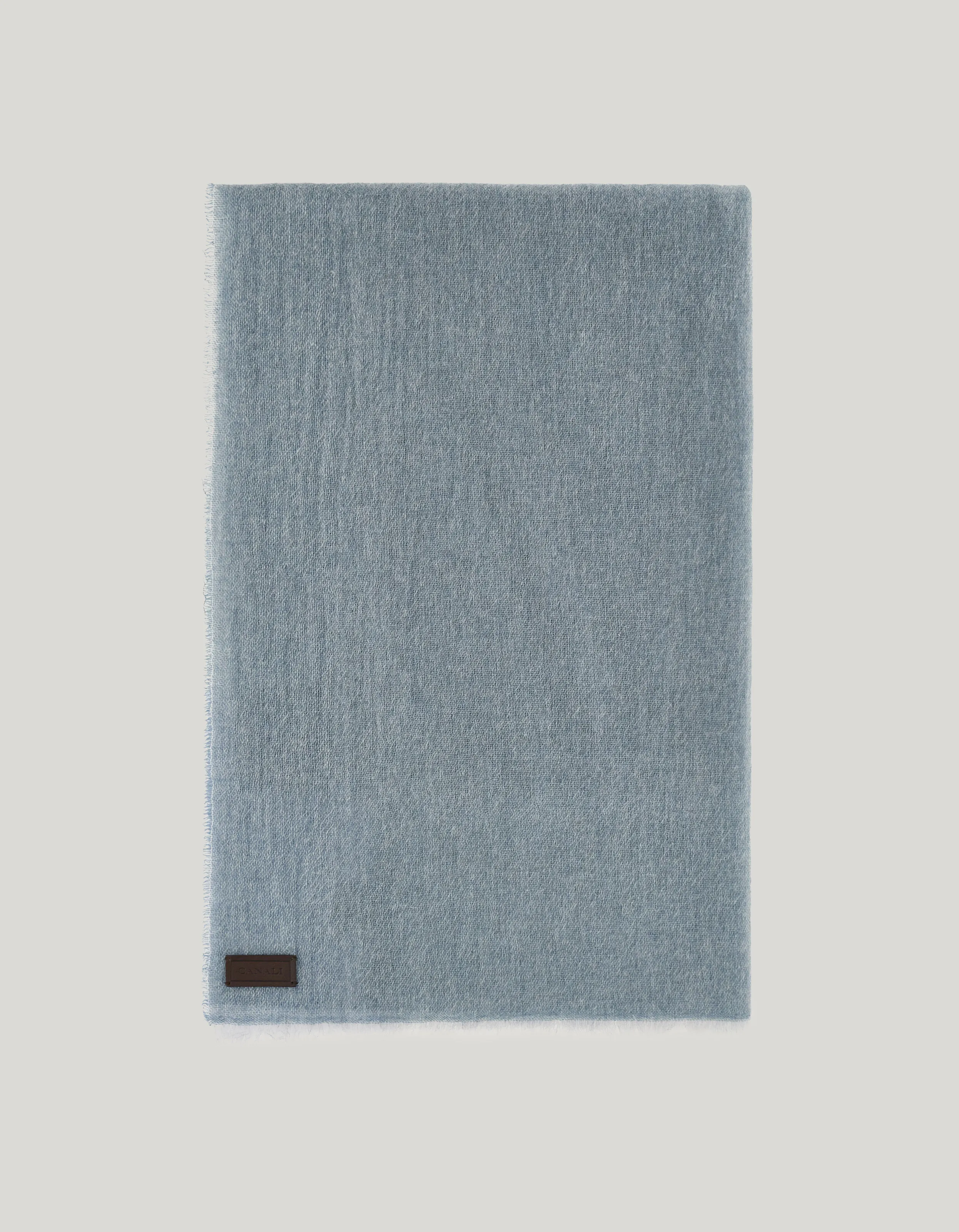 Petrol blue cashmere scarf 