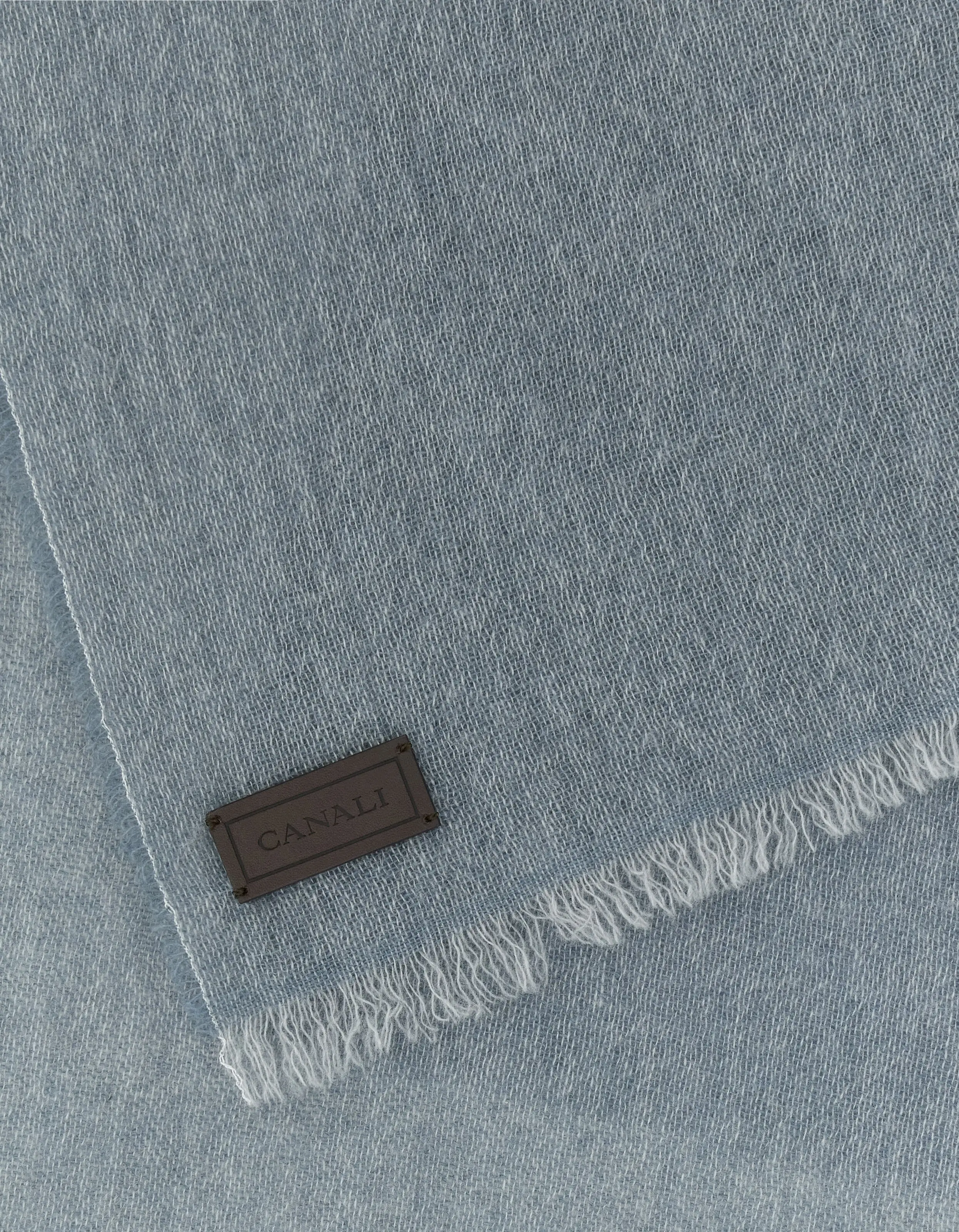 Petrol blue cashmere scarf