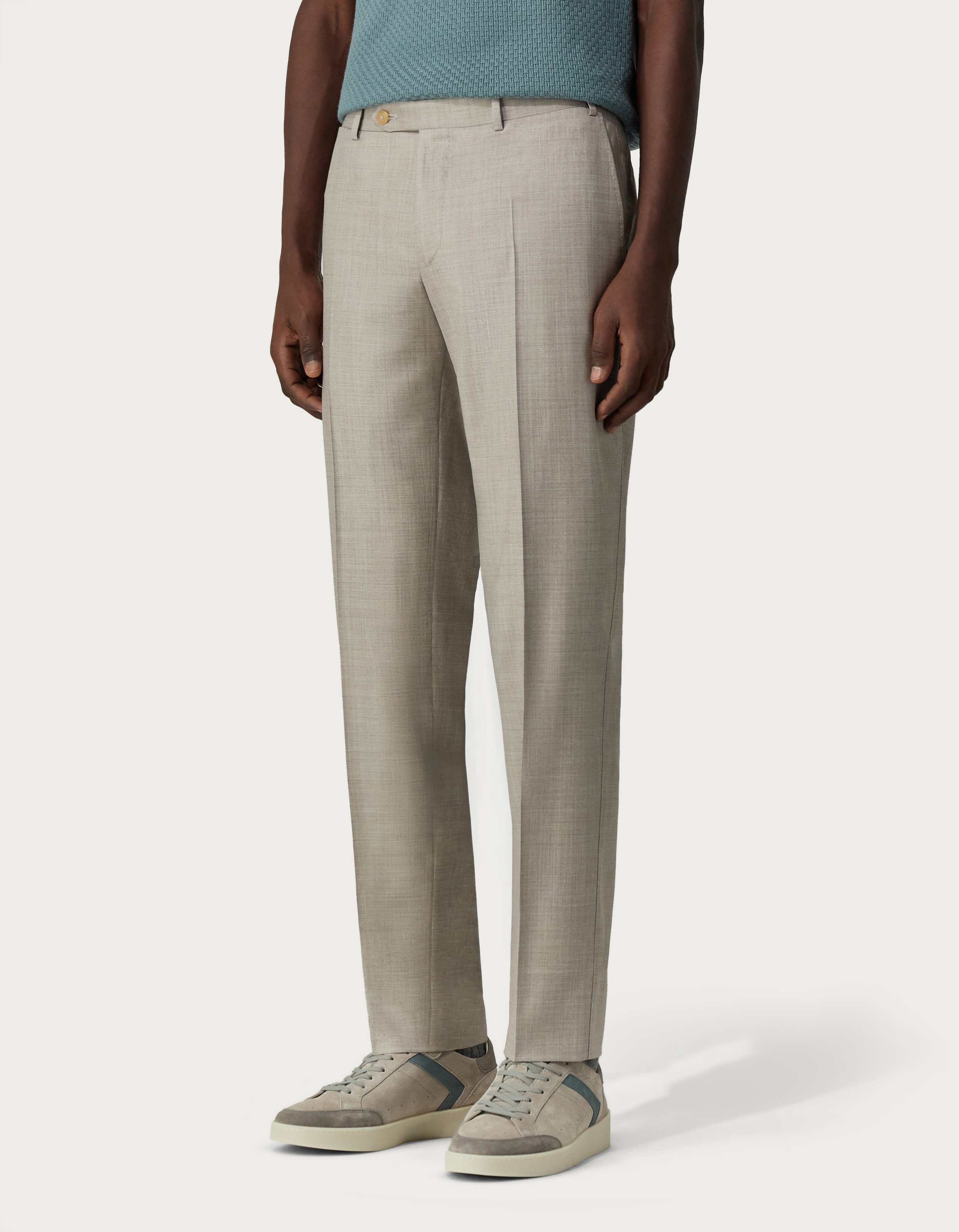 Natural pants in 150's wool